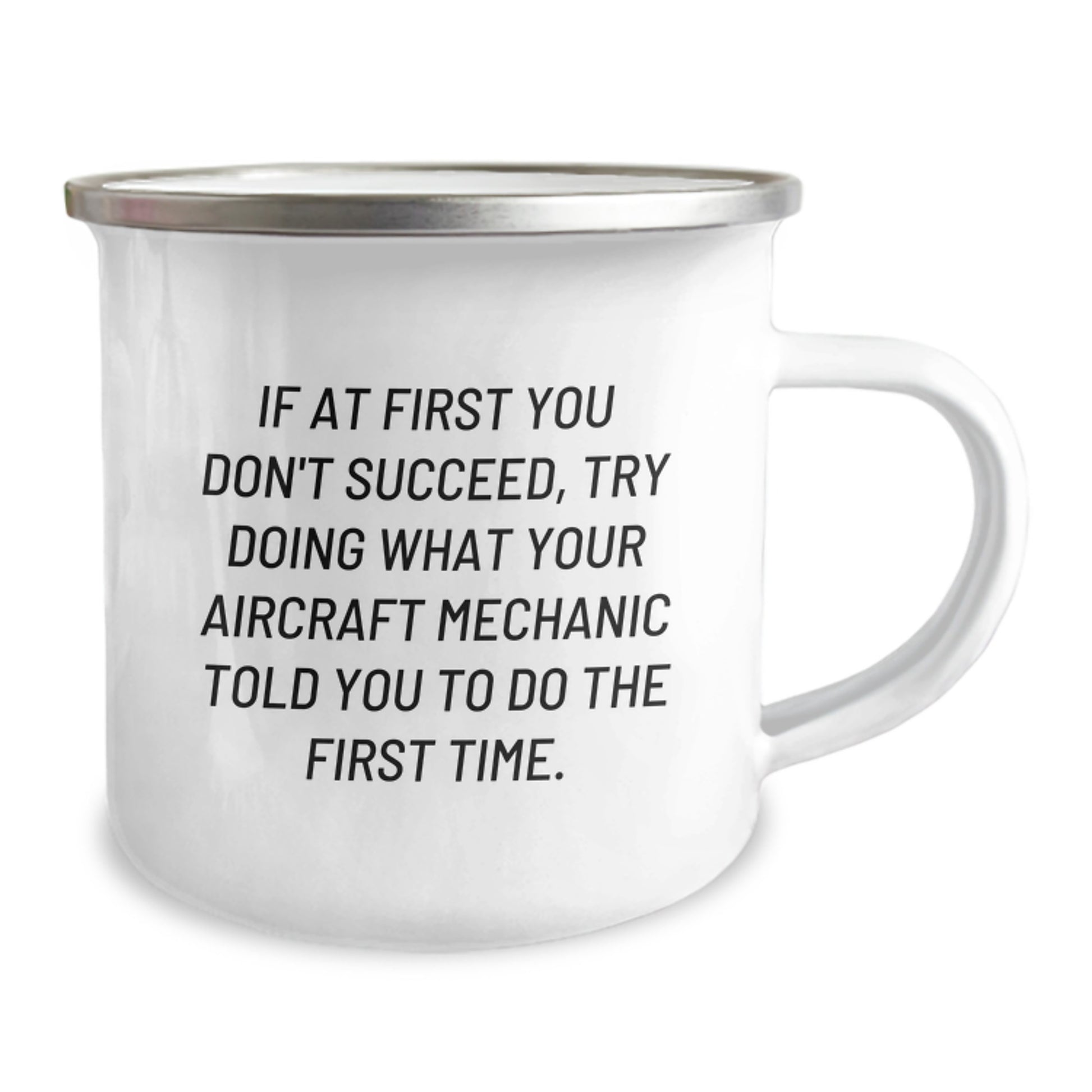 Funny Gifts from Friends to Aircraft Mechanic Men, Inspirational Camping Mug for Christmas, Aircraft Mechanic Quotes Gifts for Him - 12 oz Stainless Steel - Image 2