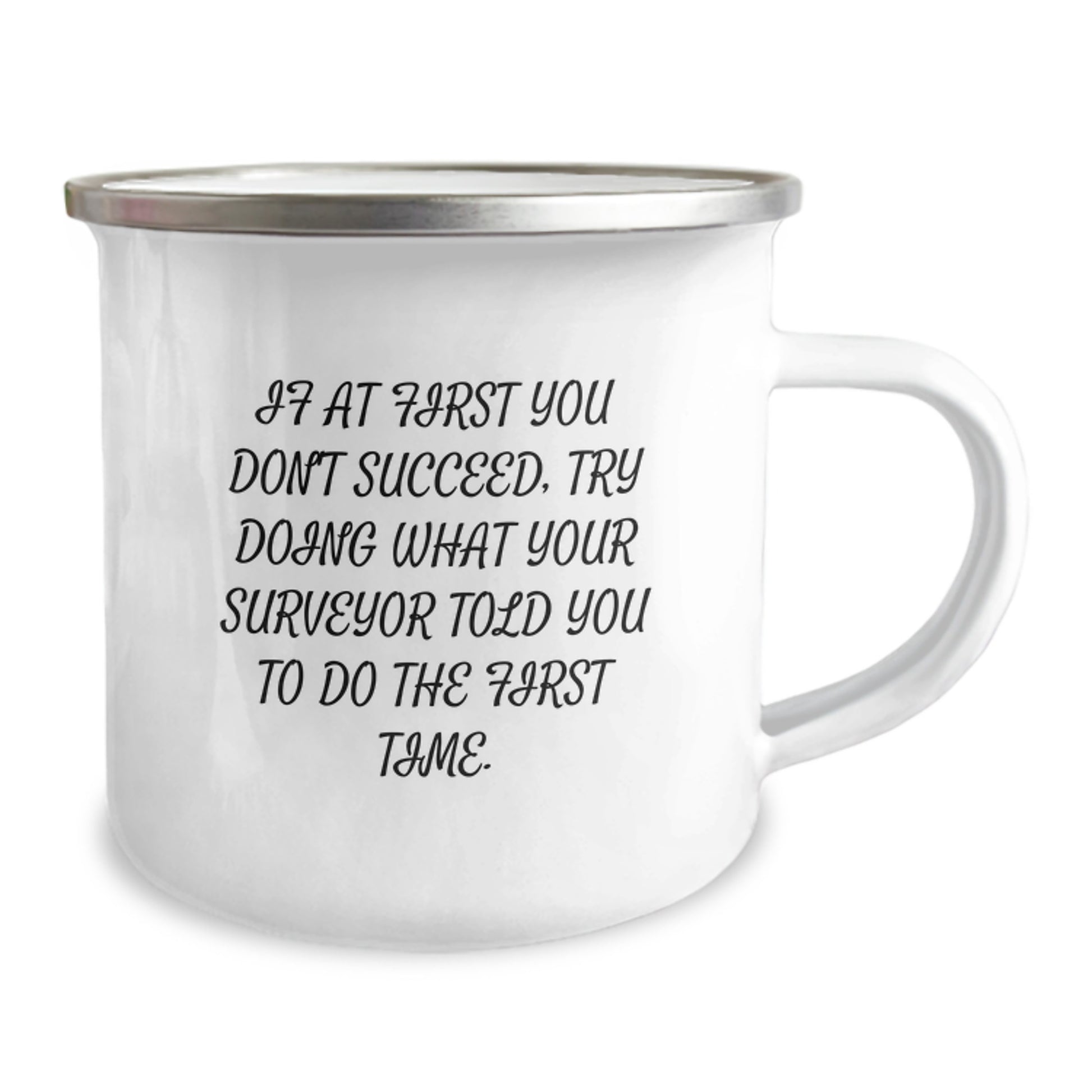 Funny Surveyor Gifts for Birthday, 12 oz Camping Mug with Inspirational Quote, Gifts from Friends for Surveyor Men - Image 2