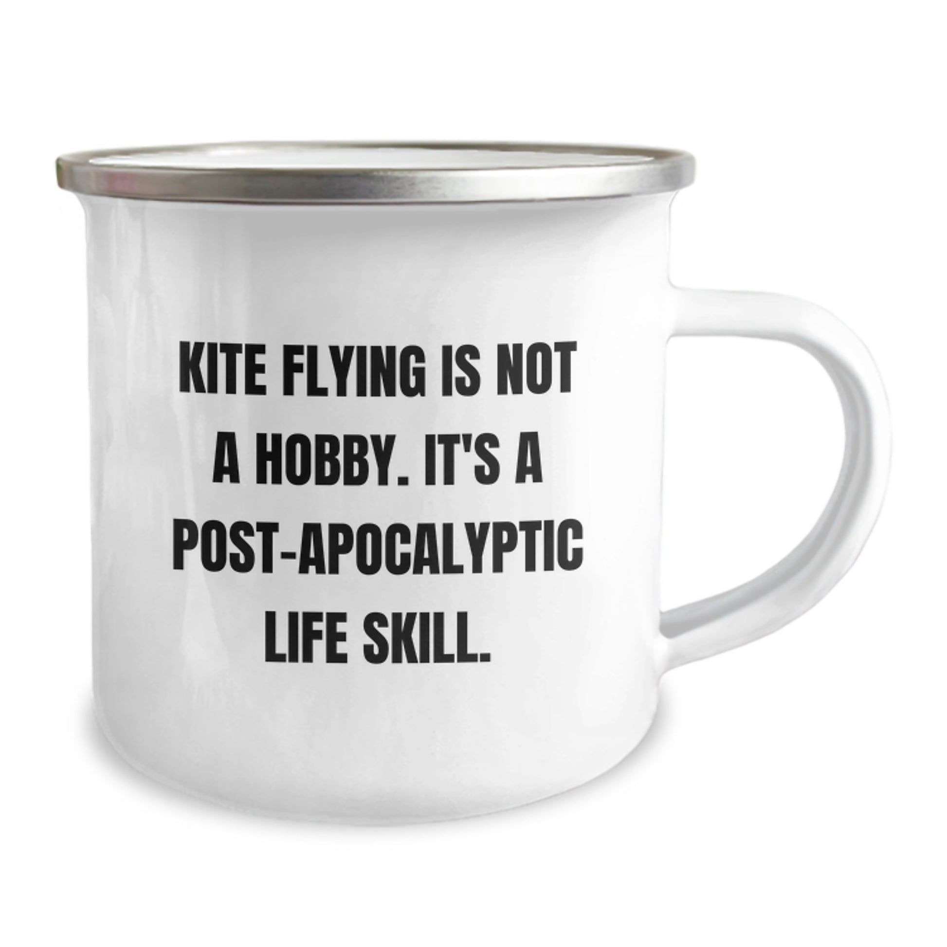 Kite Flying Is Not A Hobby, 'Tis A Post-apocalyptic Life Skill Gifts for Kite Flying Enthusiasts from Loved Ones on Valentine's - Funny Camping Mug - Image 2