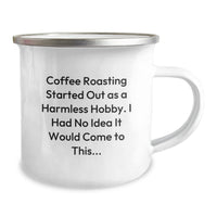 Load image into Gallery viewer, Funny Coffee Roasting Gifts for Men from Friends, Christmas Unique Mugs for Coffee Enthusiasts - Camping Mug with Coffee Roasting Quote - Image 2

