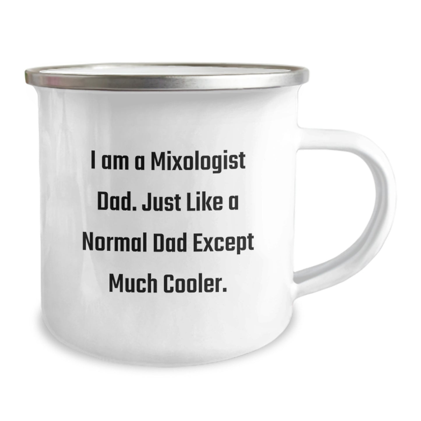 Funny Mixologist Gifts for Him, 'I Am A Mixologist Dad' Camping Mug, Birthday Unique Gifts from Dad to Mixologist Man - Image 2