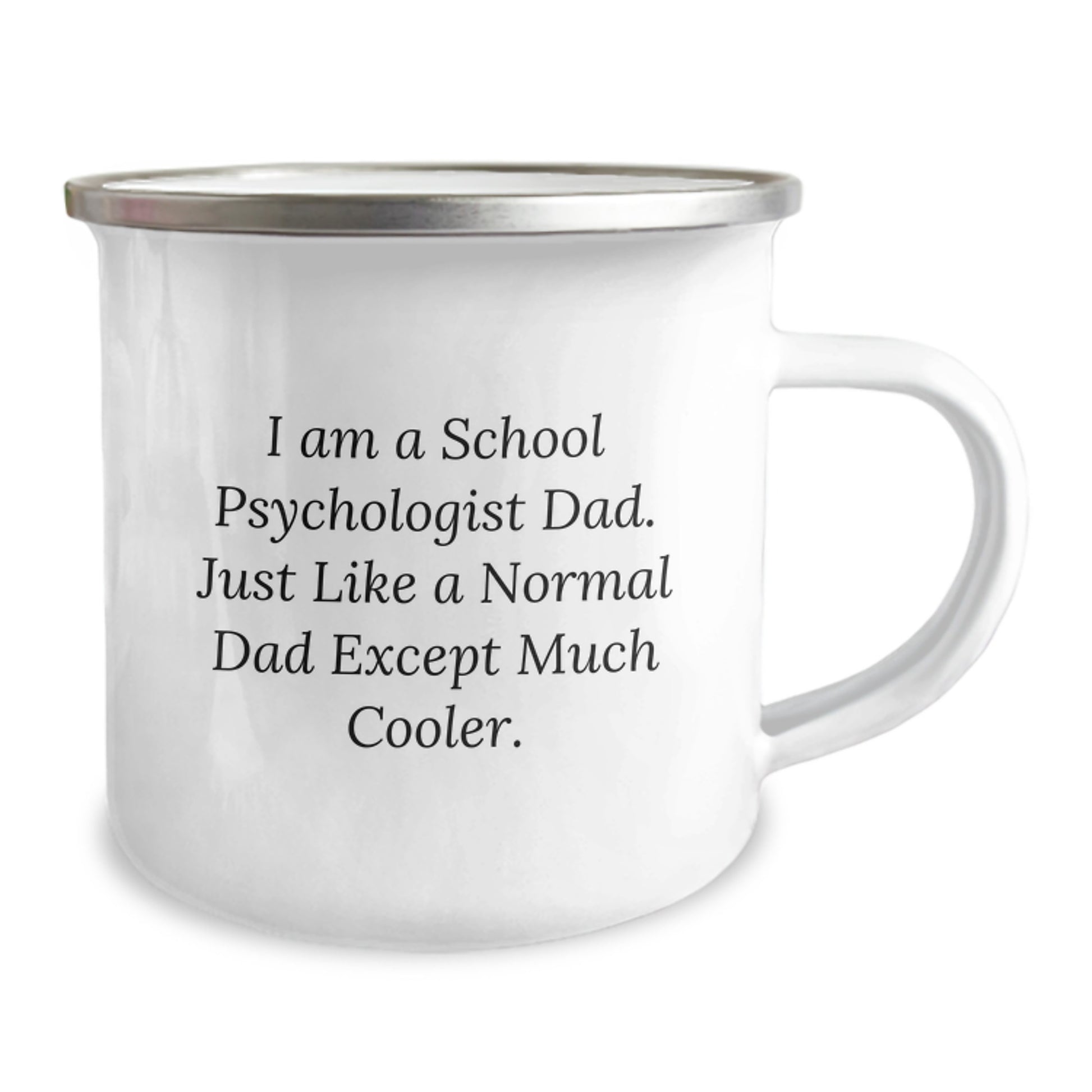Funny School Psychologist Gifts, Camping Mug for Dad, Birthday Unique Presents from Friends, 'I Am A School Psychologist Dad' - Image 2