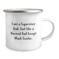 Load image into Gallery viewer, Funny Gifts from Dad to Supervisor Valentine's Unique Camping Mugs - I Am A Supervisor Dad - Perfect for Supervisor Men - Image 2
