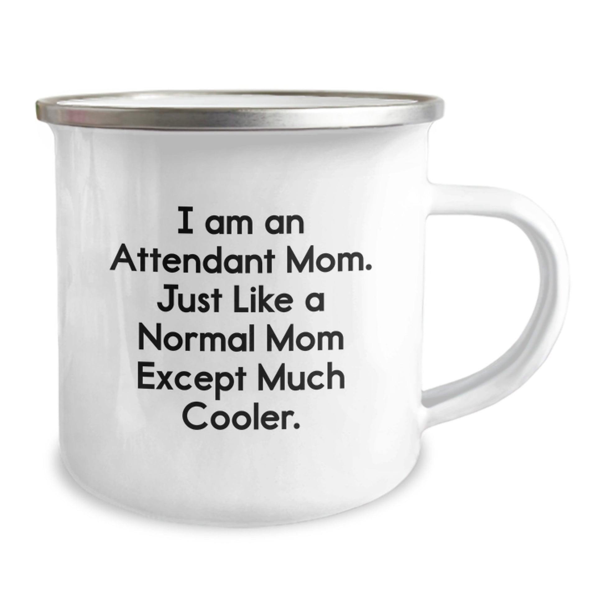Gifts from Attendant Friends, Unique Birthday Unique Gifts for Attendant Mom, Funny Camping Mug with I Am An Attendant Mom - Image 2