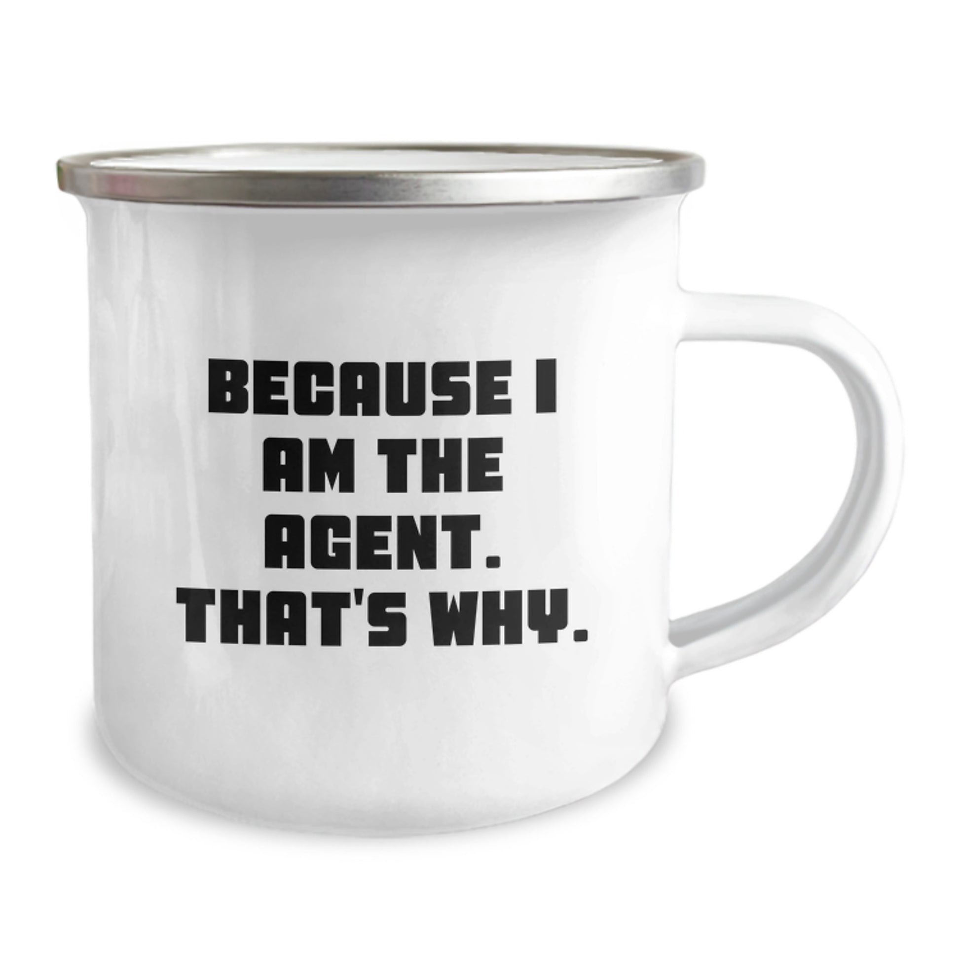 Funny Agent Gifts from Friends for Agent Camping Mug Because I Am The Agent That's Why Birthday Unique Gifts - Image 2
