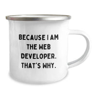 Load image into Gallery viewer, Funny Web Developer Gifts from Men for Web Developer Friends on Valentine's Unique Camping Mugs - Image 2
