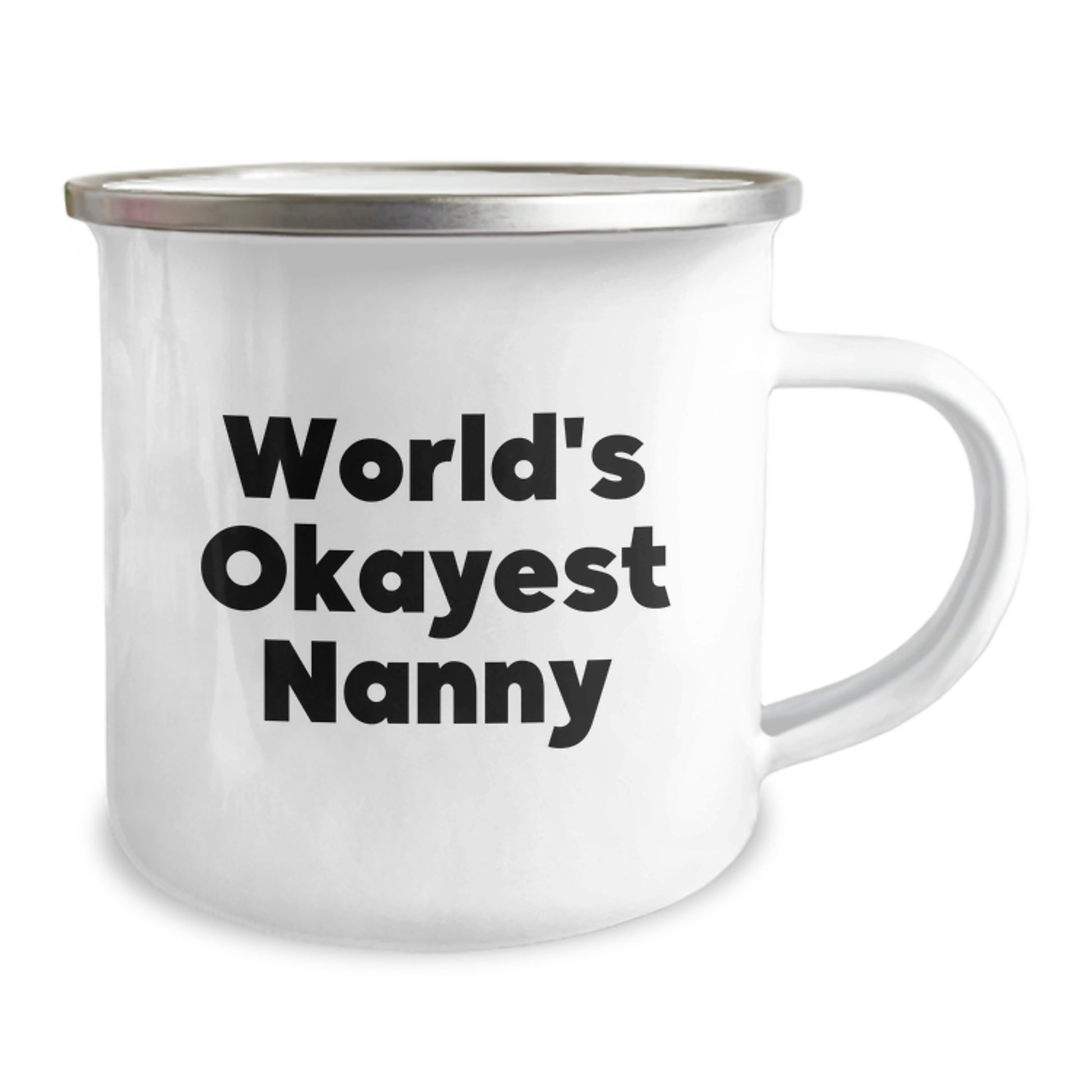 Funny Nanny Gifts for Men, World's Okayest Nanny Camping Mug, Birthday Unique Gifts from Friends, Family, Coworkers, or Loved Ones - Image 2