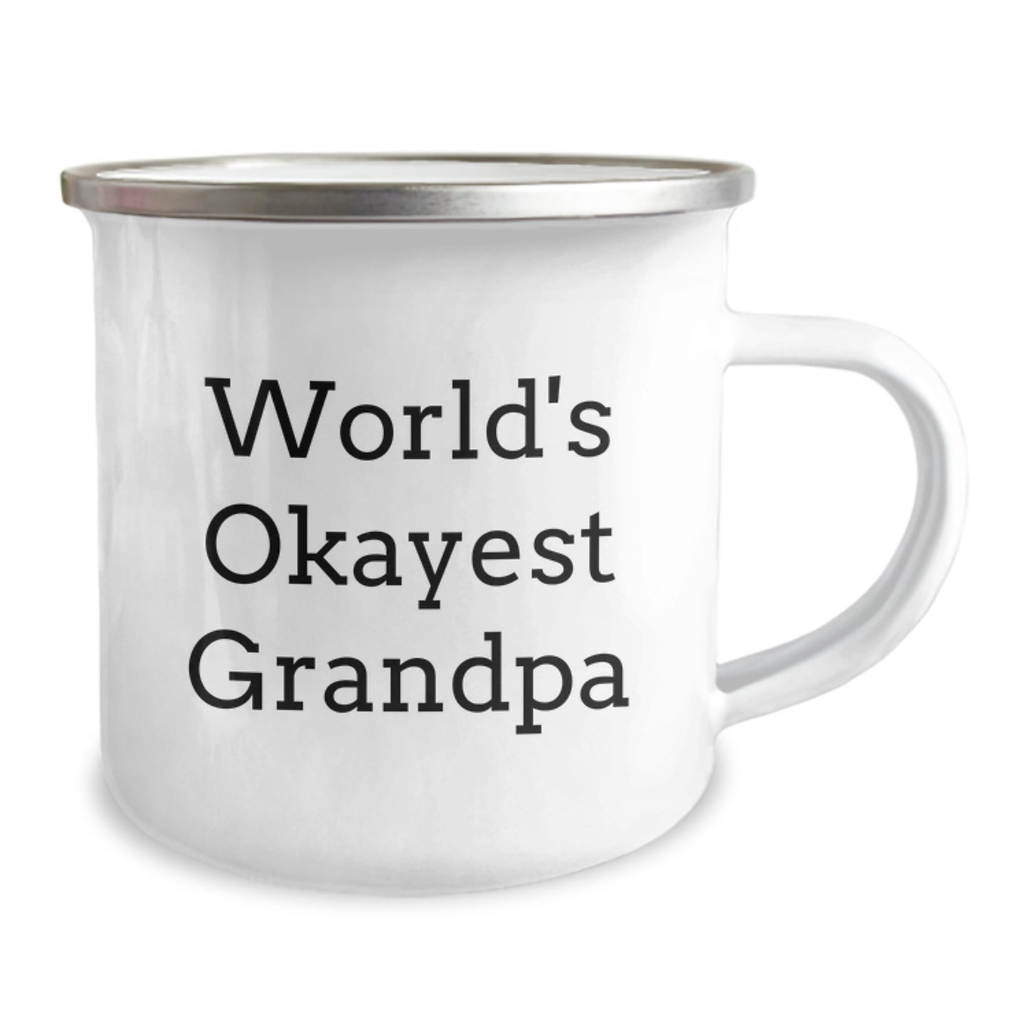 Funny Grandpa Gifts for Him, World's Okayest Grandpa Camping Mug, Birthday Unique Gifts from Family - Image 2