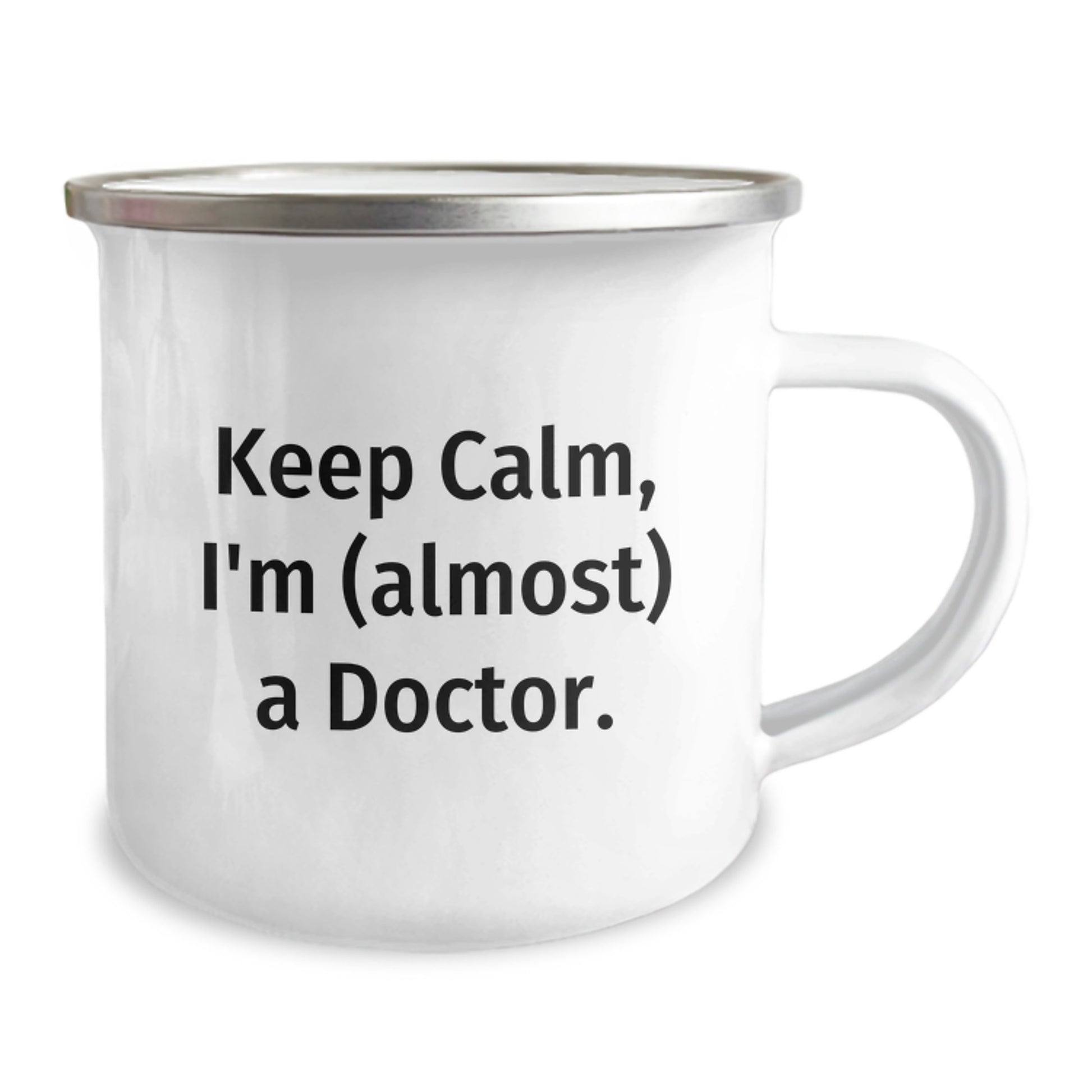 Funny Gift for Dad Doctors, Camping Mug Keeps Calm I'm (almost) A Doctor, Ideal Gift for Father's Day - Image 2