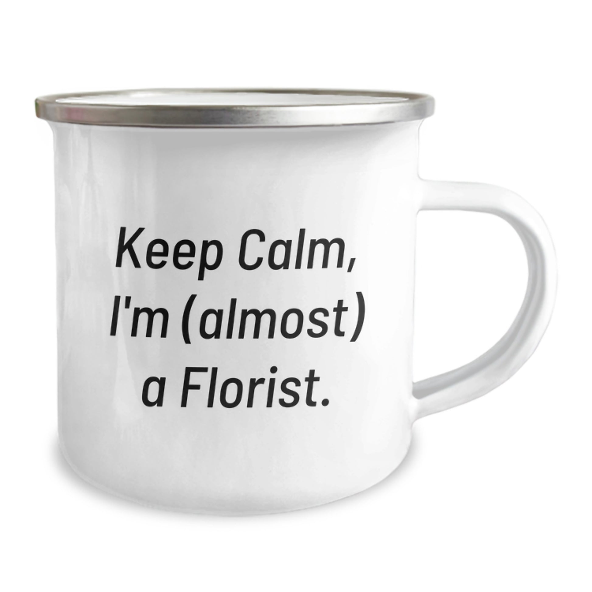 Funny Florist Gifts from Friends, Florist Camping Mug, Keep Calm I'm almost A Florist Birthday Unique Gifts - Image 2