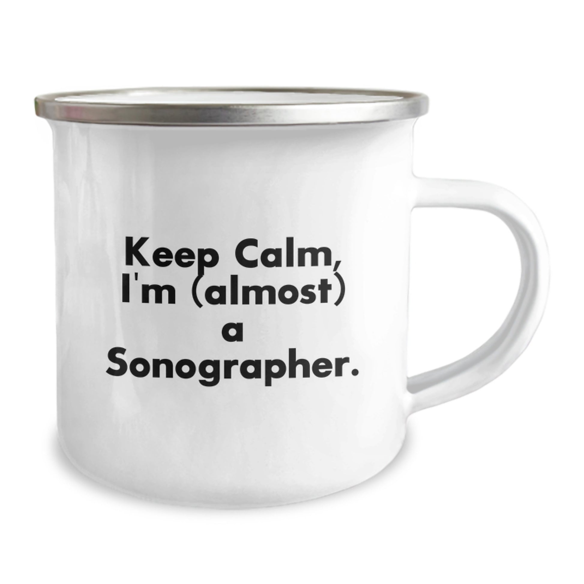 Funny Sonographer Gifts for Friends Family - Keep Calm I'm (almost) A Sonographer Camping Mug for Mom - Unique Mother's Day Unique Gifts from Men Women - Image 2