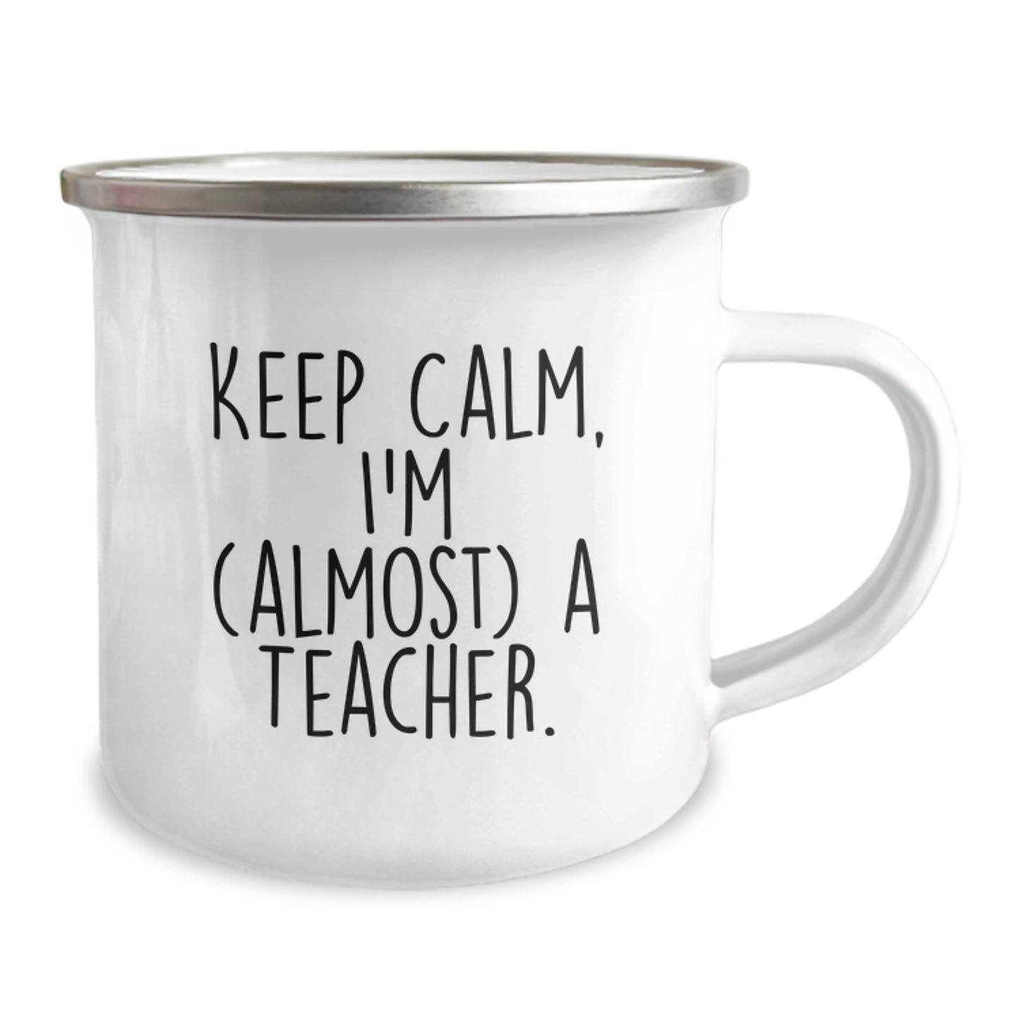 Funny Teacher Gifts from Men, Valentine's Unique Mugs for Teacher, Keep Calm I'm (almost) A Teacher - Image 2