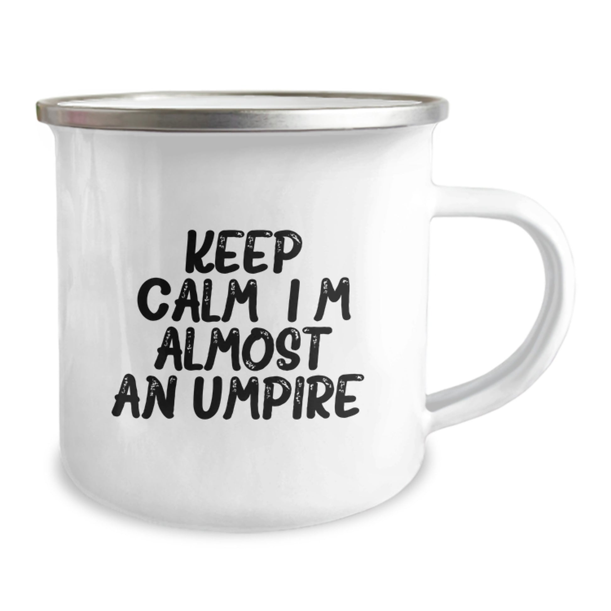 Funny Umpire Gifts from Mom for Umpire Dad - Keep Calm, I'm (almost) An Umpire. Camping Mug - Image 2