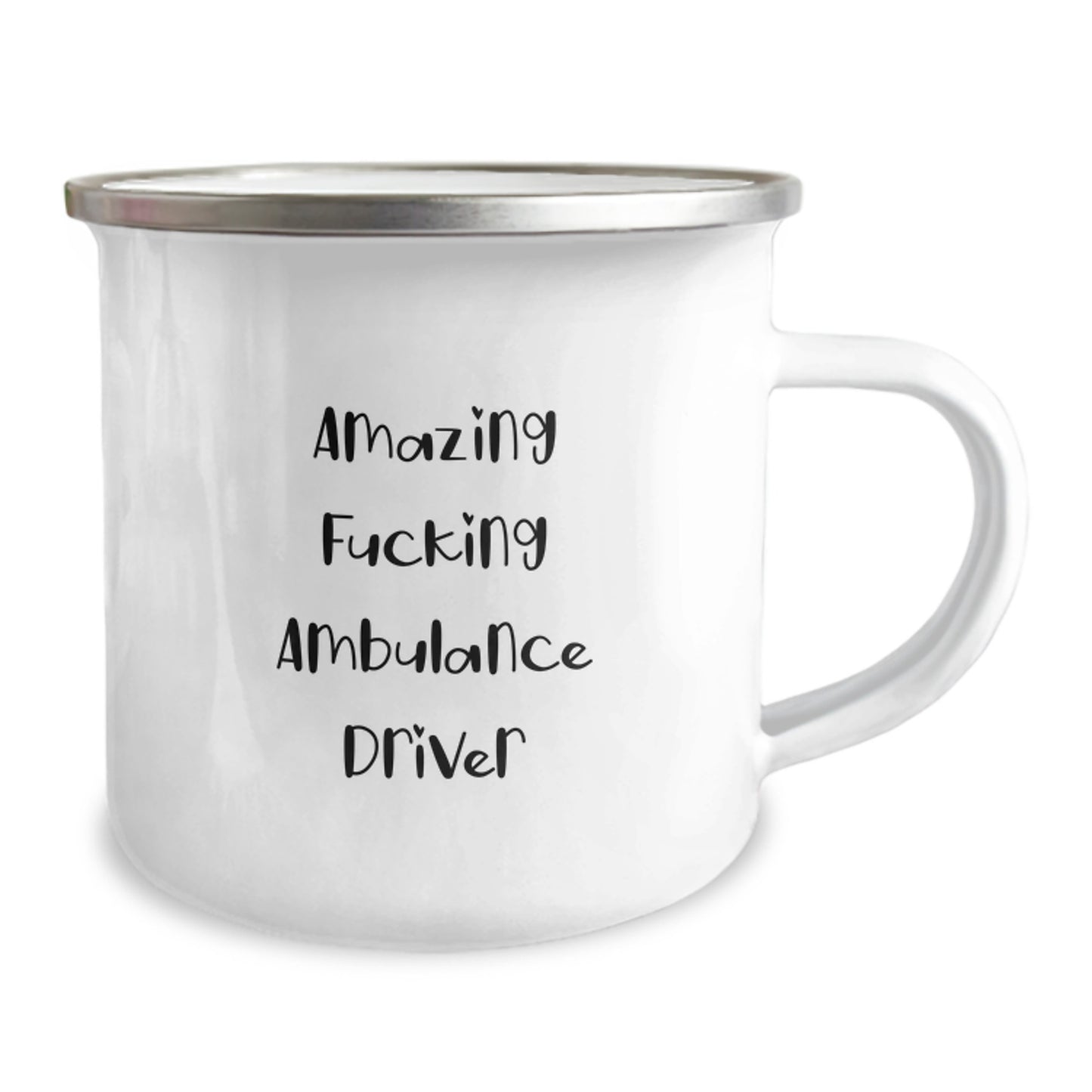 Funny Ambulance Driver Gifts for Ambulance Driver, Valentine's Unique Gifts from Friends to Ambulance Driver, Ambulance Driver Camping Mug with Amazing F--king Ambulance Driver Quote - Image 2