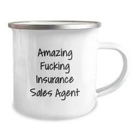 Load image into Gallery viewer, Funny Insurance Sales Agent Gifts from Men - Valentine's Unique Gifts for Insurance Sales Agent Friends - Amazingly Quirky Camping Mug - Image 2
