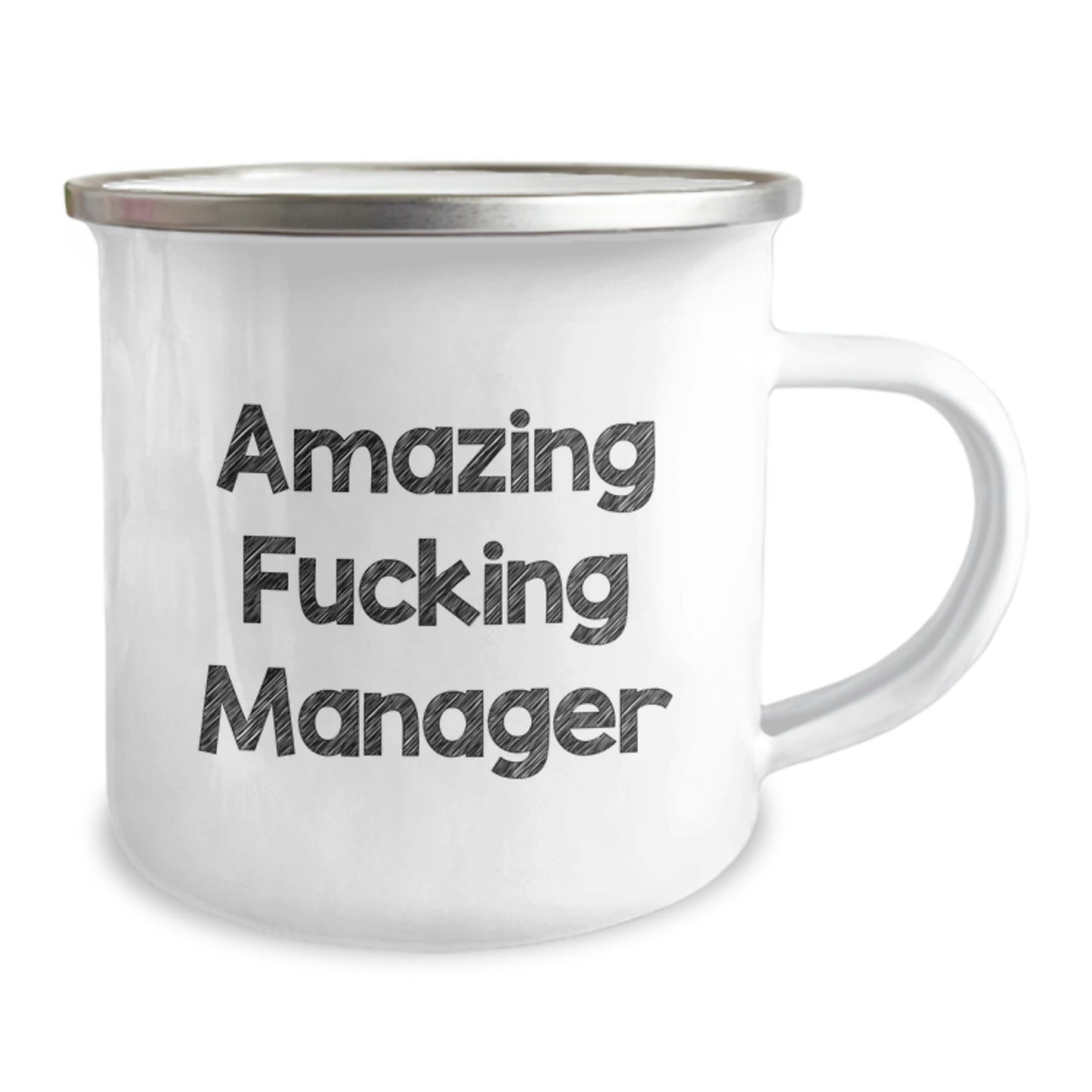Funny Manager Gifts for Men, Amazing F--king Manager Camping Mug, Valentine's Unique Office Mugs for Boss - Image 2