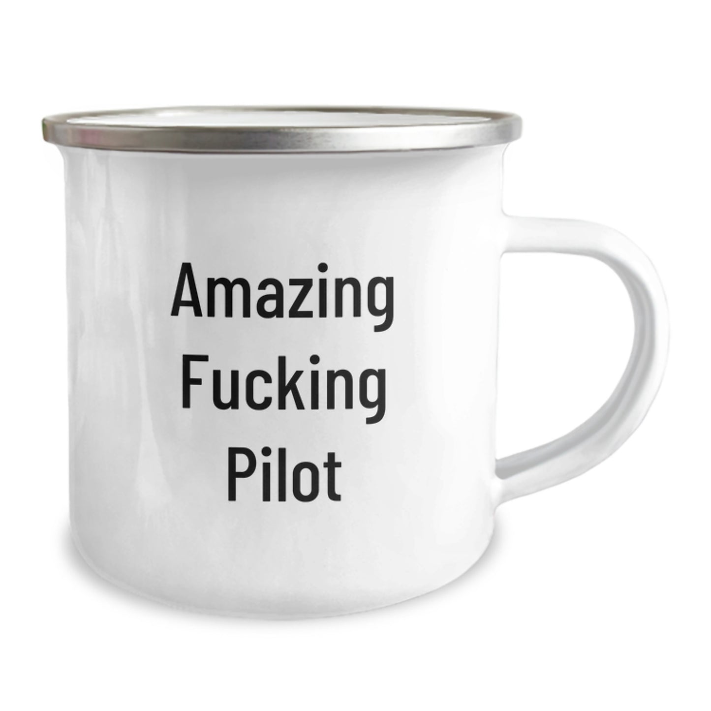 Funny Pilot Gifts from Friends for Birthday Unique Camping Mug, Amazing F--king Pilot Quote, Pilot Enthusiast Birthday Unique Gift, Gifts for Pilot Lovers - Image 2