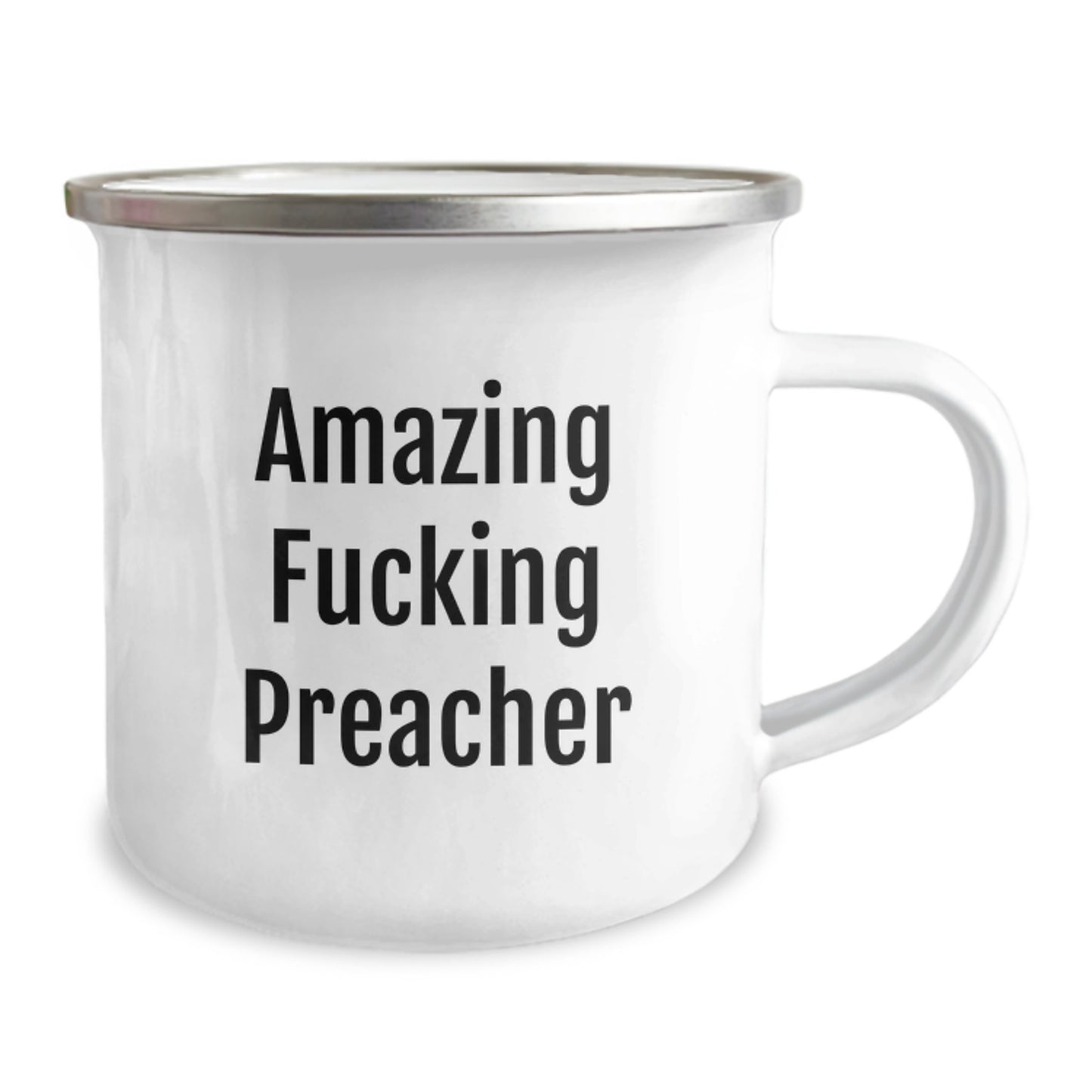 Funny Preacher Gifts for Men, Unique Camping Mug for Father's Day, Amazing F--king Preacher Quote - Image 2