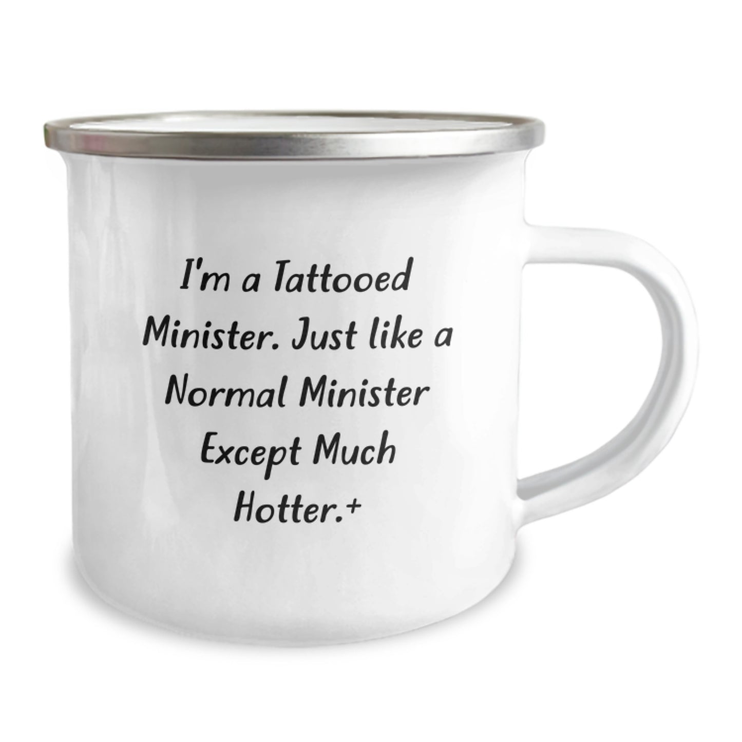 Funny Minister Gifts, Birthday Unique Present for a Cool Minister, I'm A Tattooed Minister - Camping Mug - Image 2
