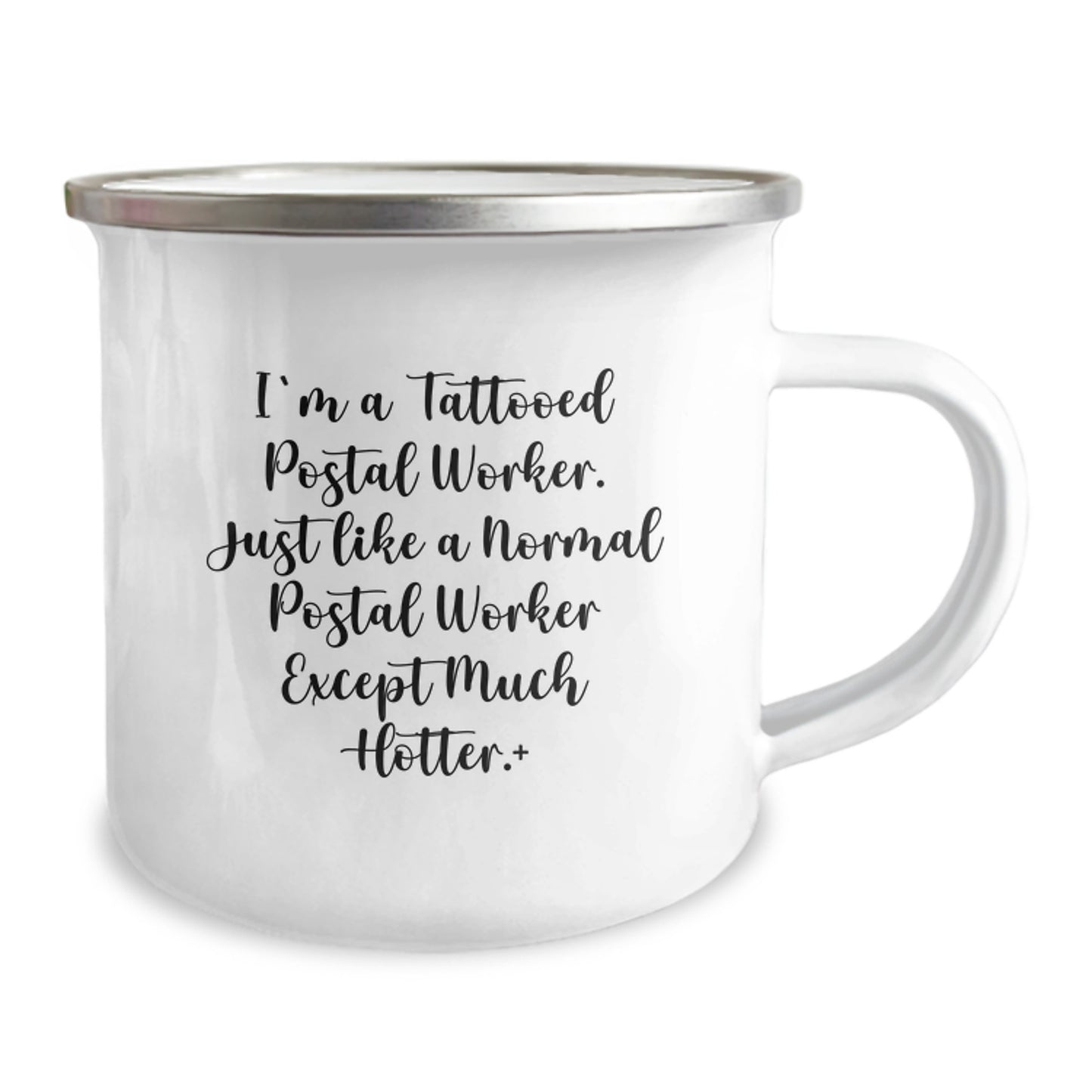 Funny Gifts for the Postal Worker, Camping Mug, Perfect for Mother's Day Unique Ideas from Friends, Family, Coworkers, Loved Ones, I'm A Tattooed Postal Worker - Image 2