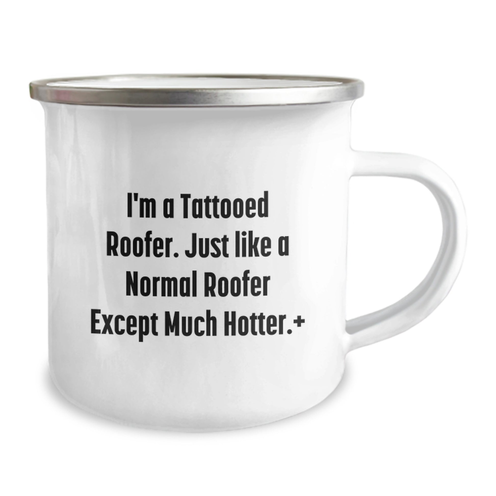 Funny Roofer Gifts from Men - Tattooed Roofer Camping Mug for Dad - Father's Day Unique Gift for Him - Image 2