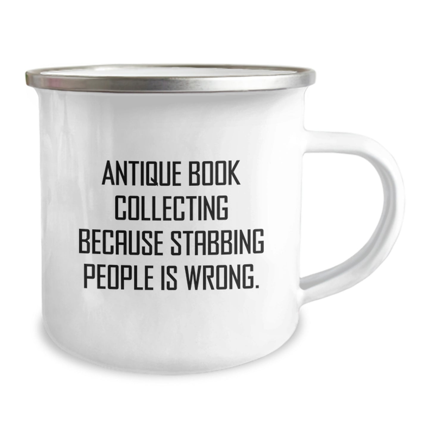 Gifts from the Bookworm, Funny Antique Book Collecting Quote for Mom, Camping Mug for Mother's Day and Dad - Image 2