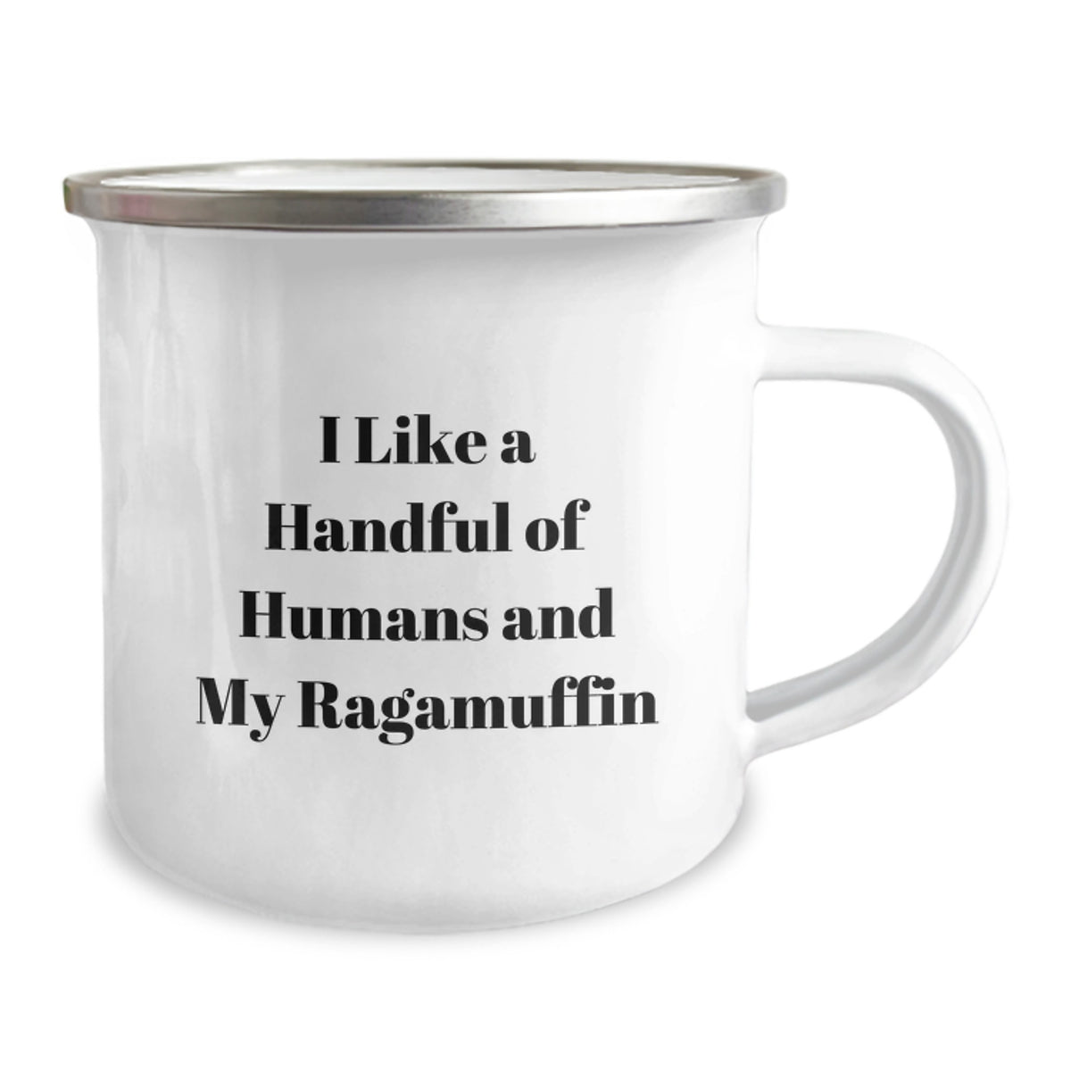 Funny Ragamuffin Cat Camping Mug Gifts from Men to Women, Unique Mother's Day Unique Gifts for Ragamuffin Cat Lovers - I Like A Handful Of Humans And My Ragamuffin - Image 2