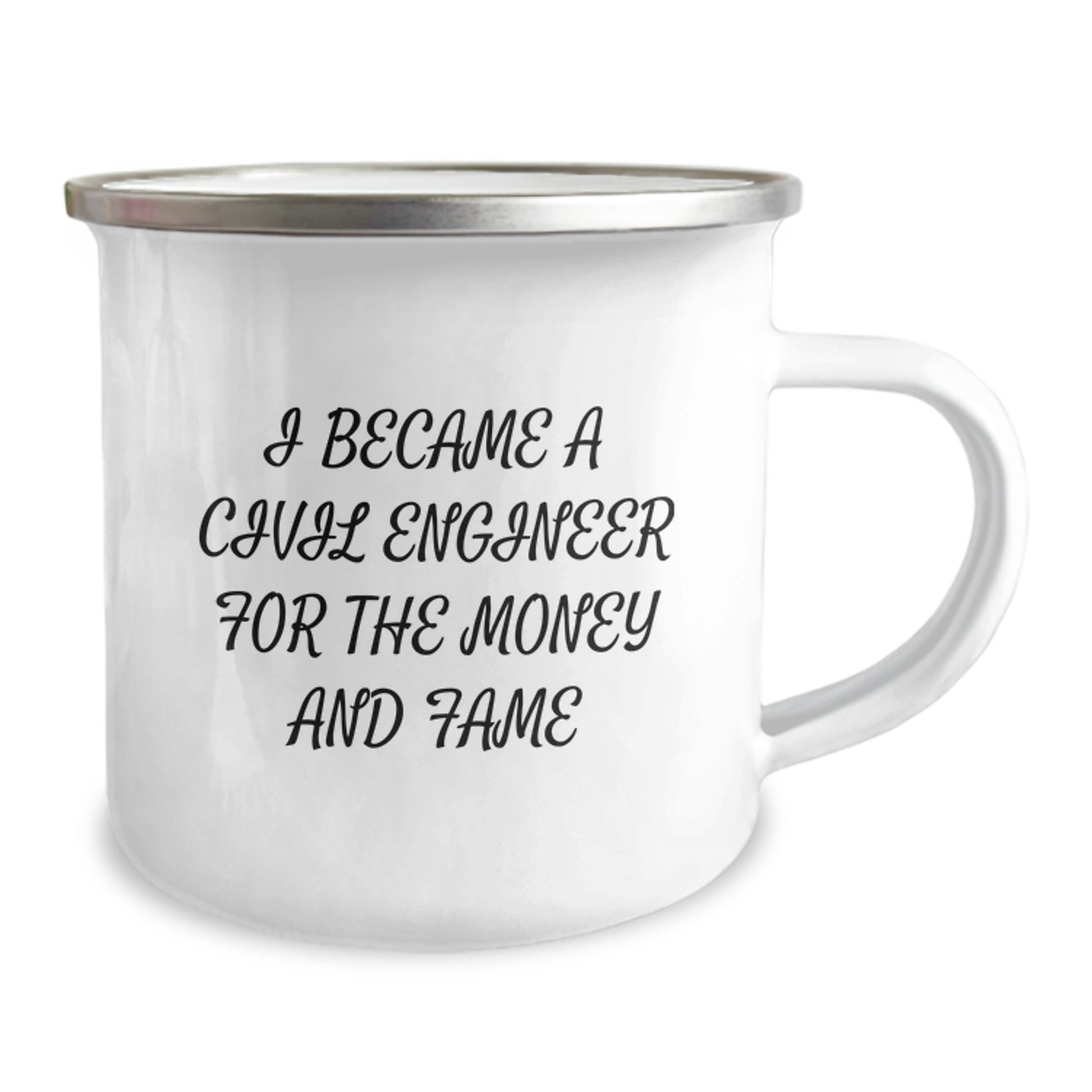 Funny Civil Engineer Gifts from Mom, 'I Became A Civil Engineer For The Money And Fame' Camping Mug for Civil Engineers Men Women Coworkers Friends Family Members - Image 2