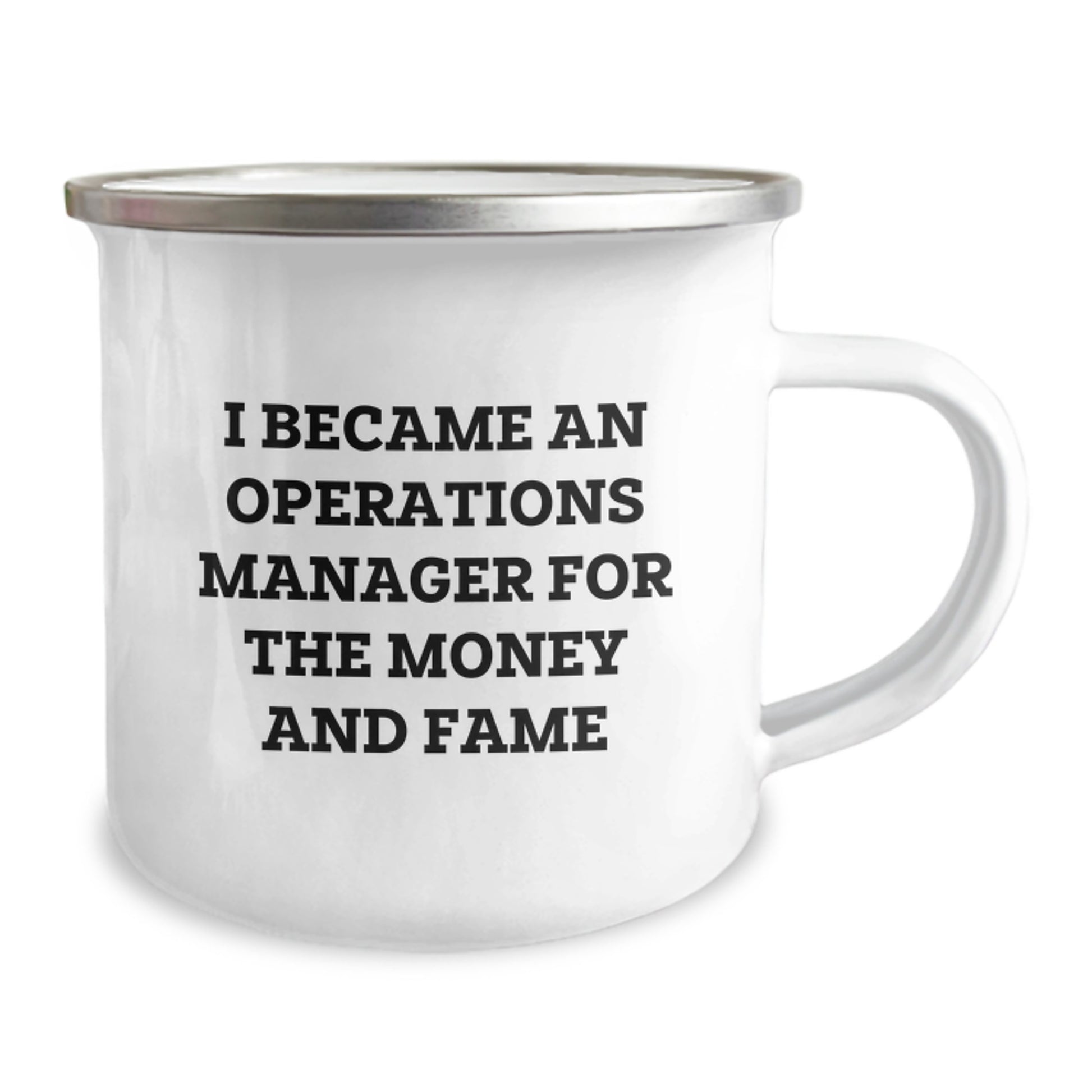 Funny Operations Manager Gifts for Her, 'I Became An Operations Manager For The Money And Fame' Camping Mug, Gifts from Family for Mother's Day - Image 2