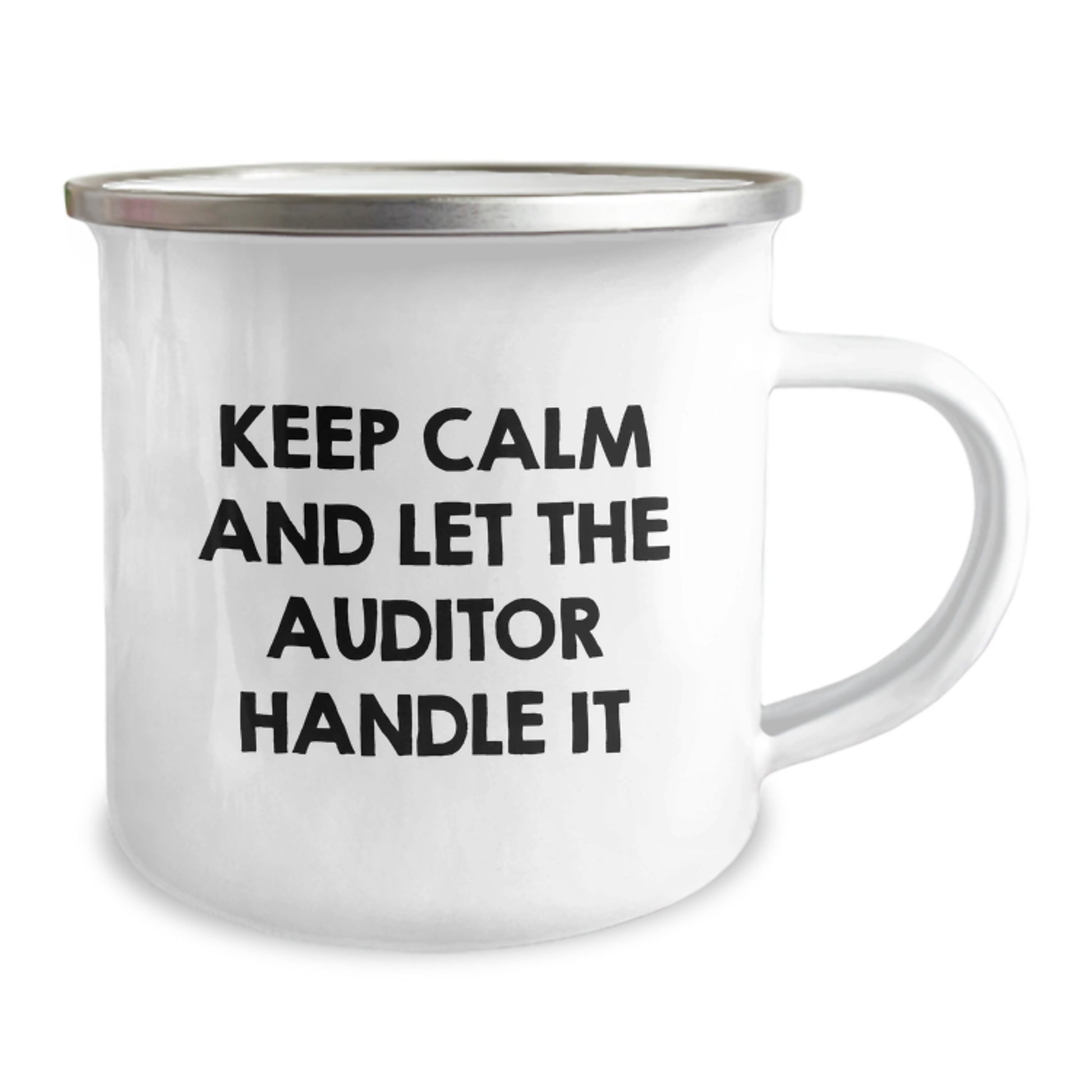 Funny Auditor Gifts for Dad, Keep Calm And Let The Auditor Handle It, 12 oz Camping Mug for Men - Unique Father's Day Unique Gifts from Family - Image 2