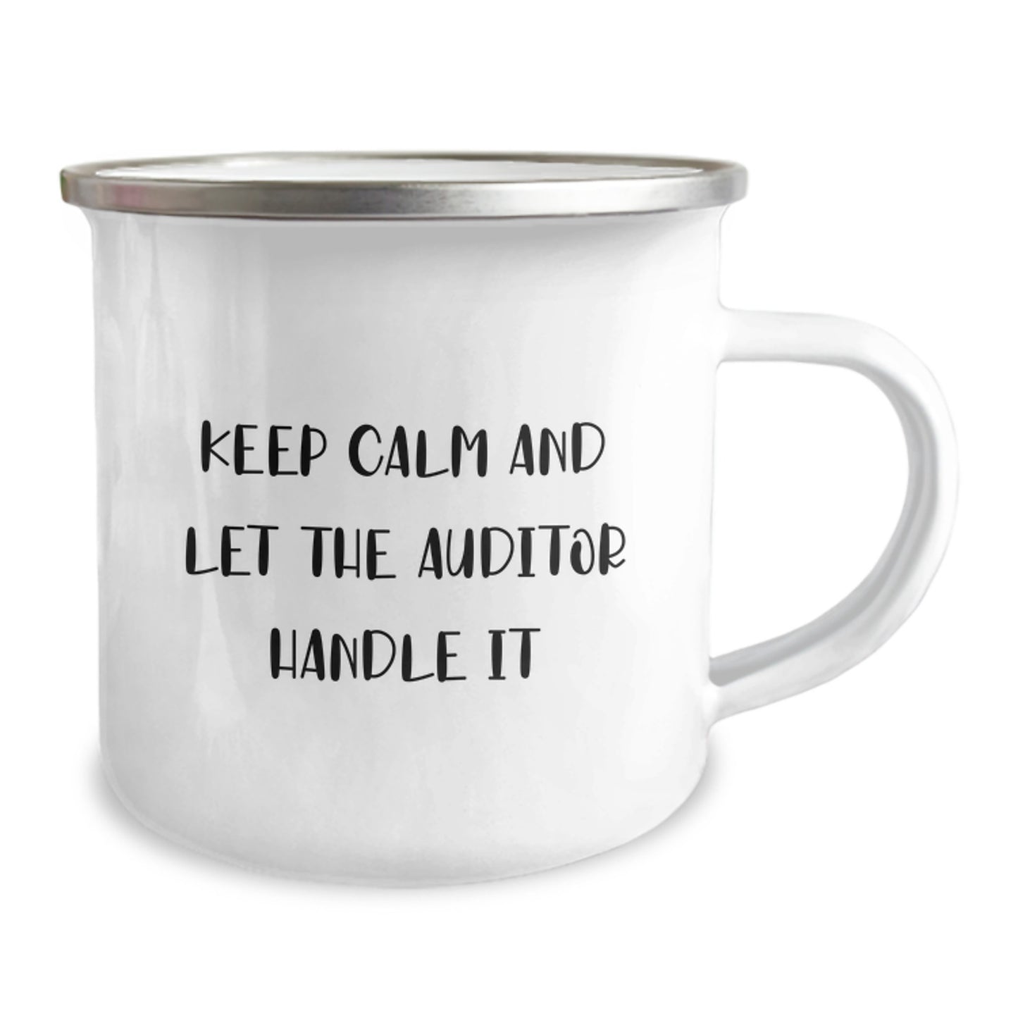 Funny Auditor Gifts from Men, Unique Father's Day Camping Mug for Auditors, Keep Calm And Let The Auditor Handle It - Image 2