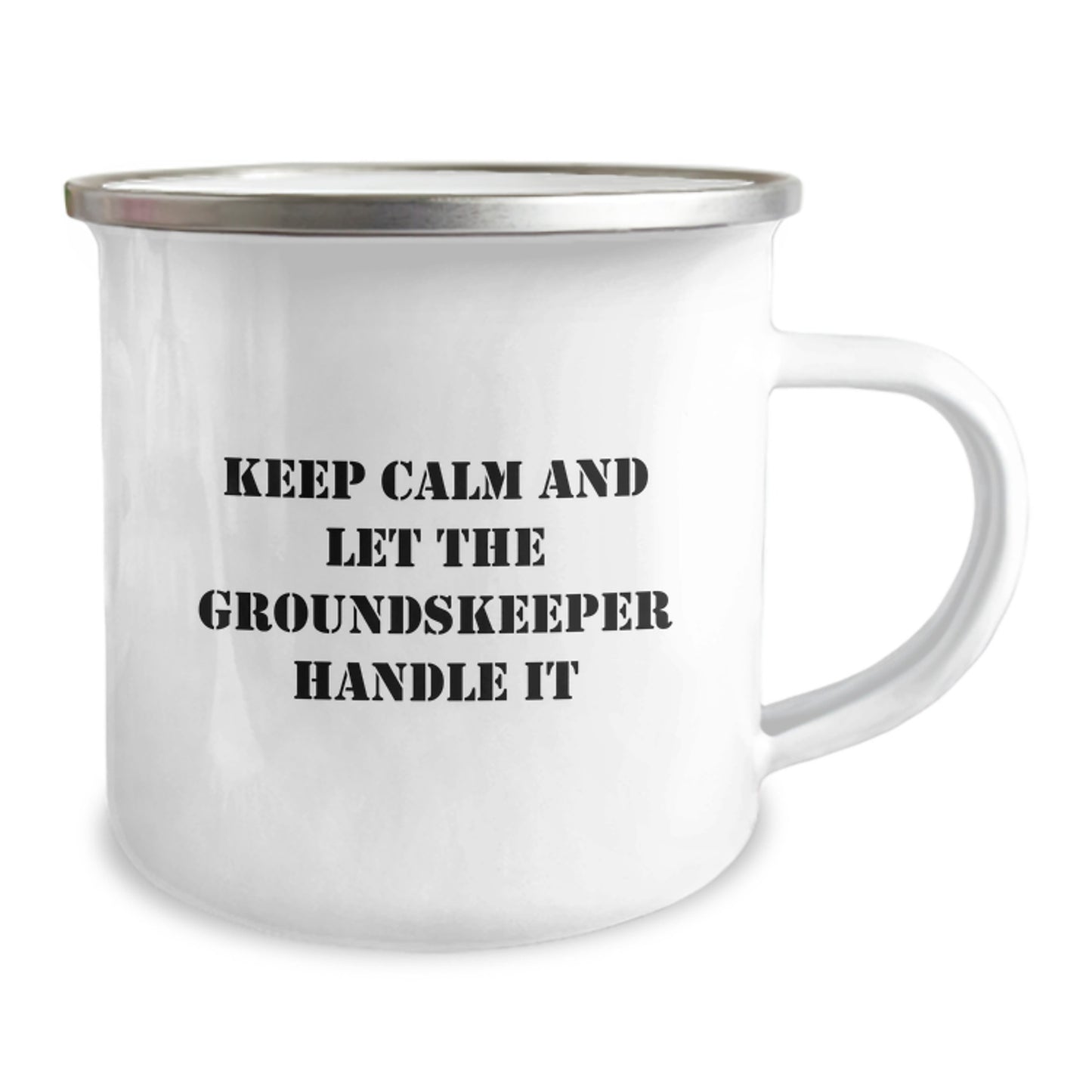 Gifts from Men for groundskeepers - Keep Calm And Let The groundskeeper Handle It Funny Camping Mug for Mother's Day Unique Gifts - Image 2