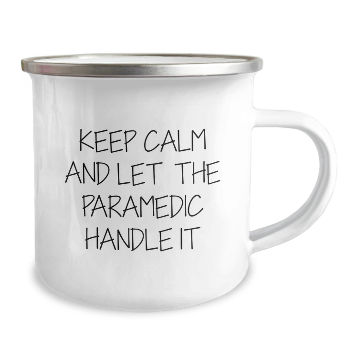 Funny Rescue Worker Gifts from Friends for Valentine's Unique Camping Mug - Keep Calm And Let The Rescue Worker Handle It - Image 2