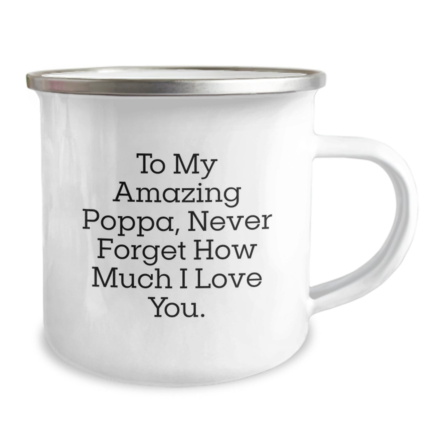 Funny Poppa Gifts, Unique Mother's Day Unique Gifts from Family, To My Amazing Poppa Never Forget How Much I Love You, Camping Mug for Dad - Image 2