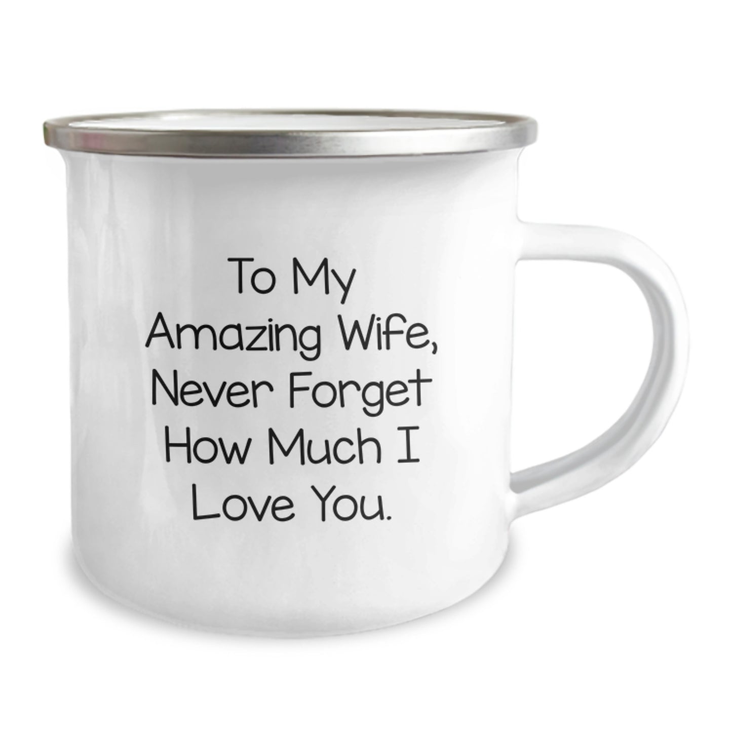 Funny Wife Gifts from Men - To My Amazing Wife, 12 oz Camping Mug for Valentine's Unique Gifts - Image 2