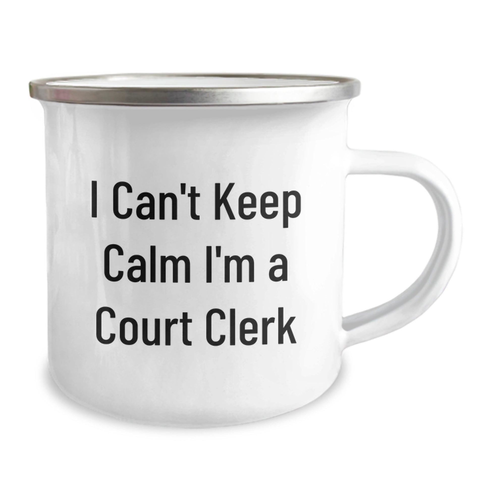 Funny Court Clerk Gifts for Court Clerk Lover from Friends, Mother's Day Unique Camping Mug with I Can't Keep Calm I'm A Court Clerk Quote, Ideal Gift for Court Clerk, Camping Mug - Image 2