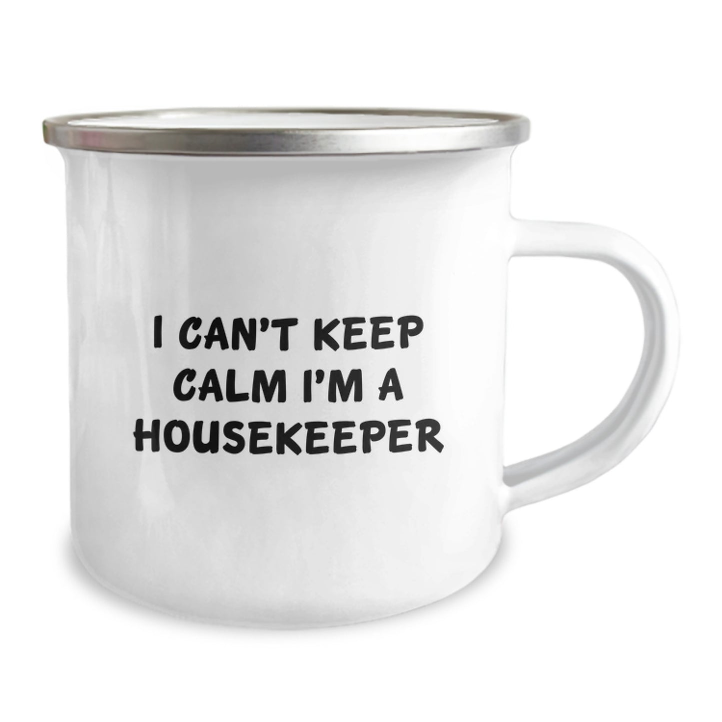 Funny Housekeeper Gifts from Friends, Valentine's Unique Housekeeper Camping Mug - 'I Can't Keep Calm I'm A Housekeeper' Funny Housekeeper Mugs for Women, Men, Family, Coworkers - Image 2