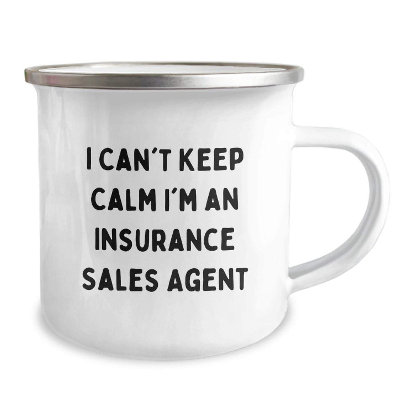 Funny Insurance Sales Agent Gifts for Men, Gifts from Family to Insurance Sales Agent Dad, Camping Mug I Can't Keep Calm I'm An Insurance Sales Agent - Image 2