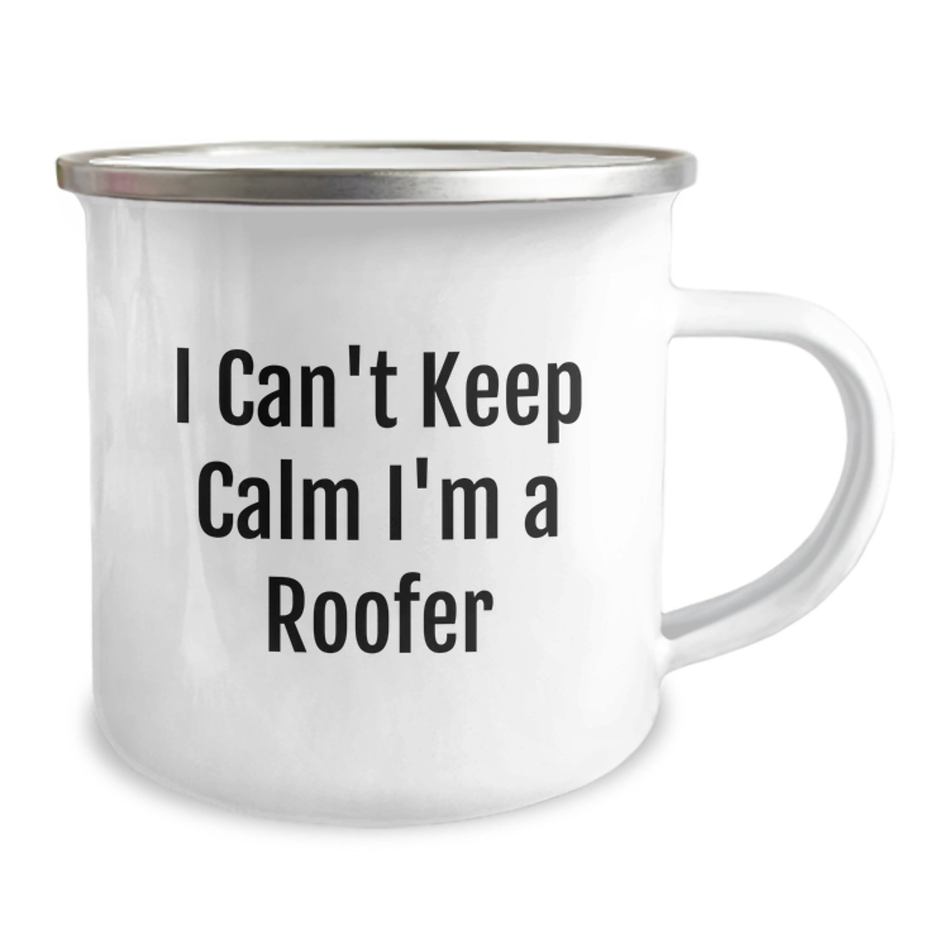 Funny Roofer Gifts from Men Valentine's Unique Gifts for Friends, Cute Camping Mug Quote 'I Can't Keep Calm I'm A Roofer' - Stainless Steel - 12 oz - Image 2