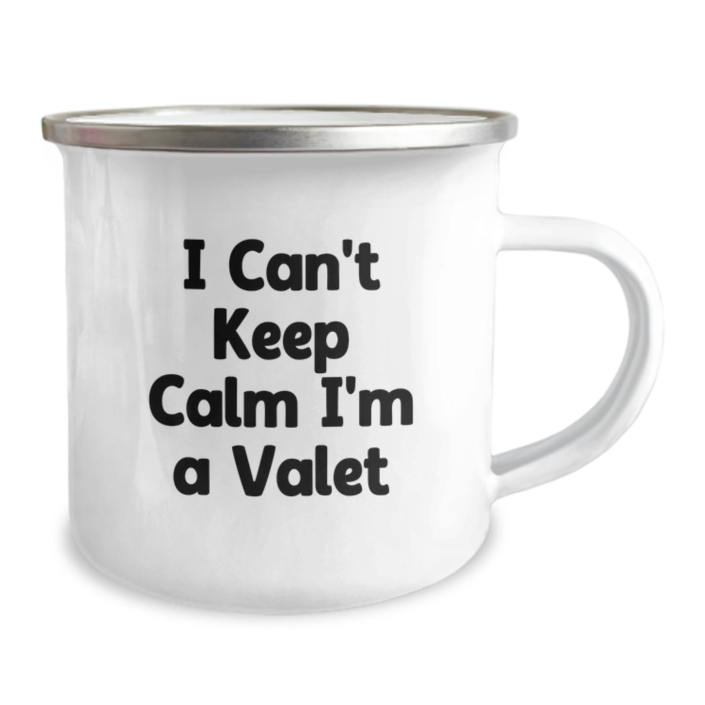 Funny Valet Christmas Unique Gifts from Friends to Valet Men I Cant Keep Calm I'm Valet Camping Mug - Image 2