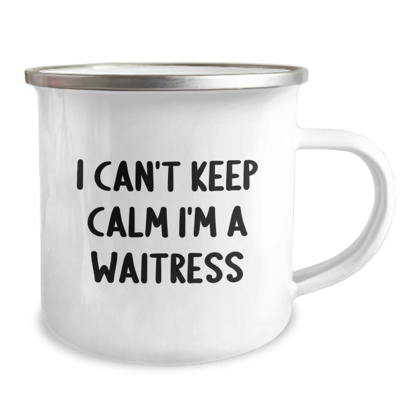 Funny I Can't Keep Calm I'm A Waitress Gifts for Waitress from Friends - Christmas Unique Gifts for Camping Mug - Image 2