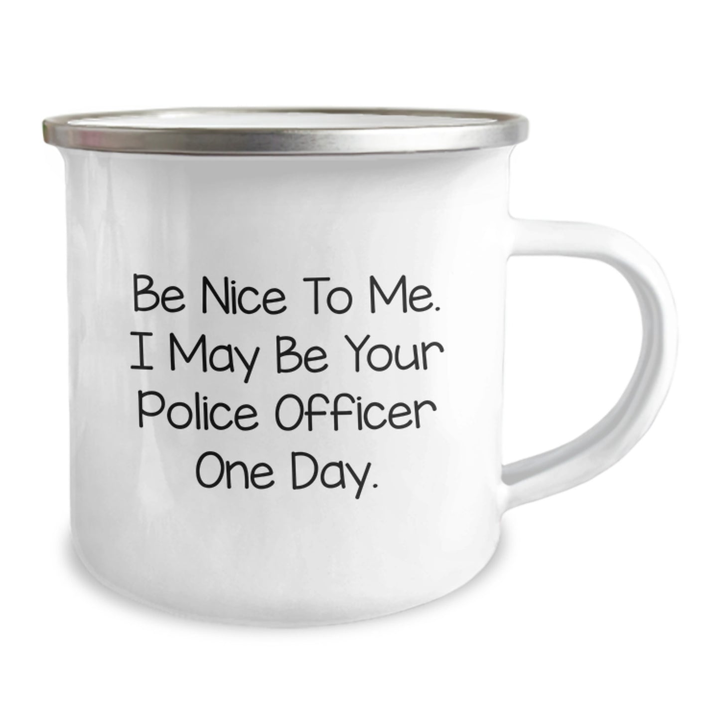 Funny Police Officer Gifts for Men Birthday Unique Presents from Friends Stainless Steel Camping Mug - Image 2