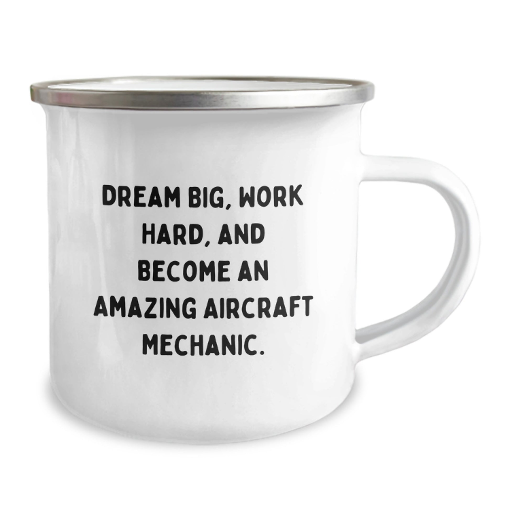 Aircraft Mechanic Inspiration Gifts from Dad to Son for Father's Day Unique Camping Mug - Dream Big, Work Hard, Become Amazing - Image 2