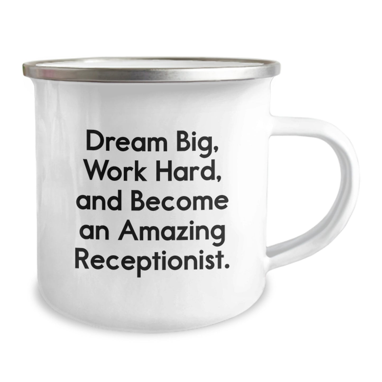 Inspirational Gifts for Receptionists - Dream Big Work Hard Camping Mug, Gift from Coworkers for Men and Women Friends Family - Image 2