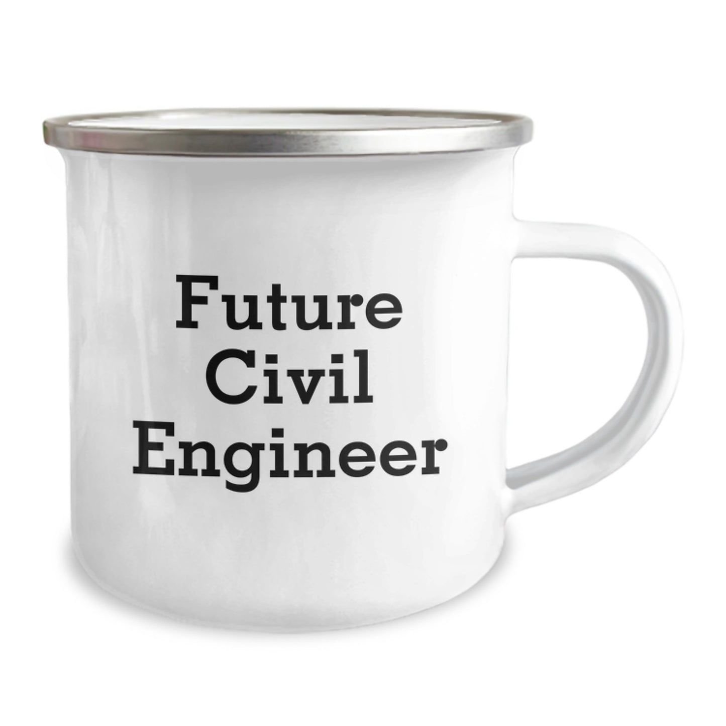 Funny Future Civil Engineer Graduation Unique Gifts for Men, Gifts from Dad, 'Future Civil Engineer, May the Roads Rise Up to Meet You' Camping Mug, 12 oz Stainless Steel with Enamel Finish - Image 2