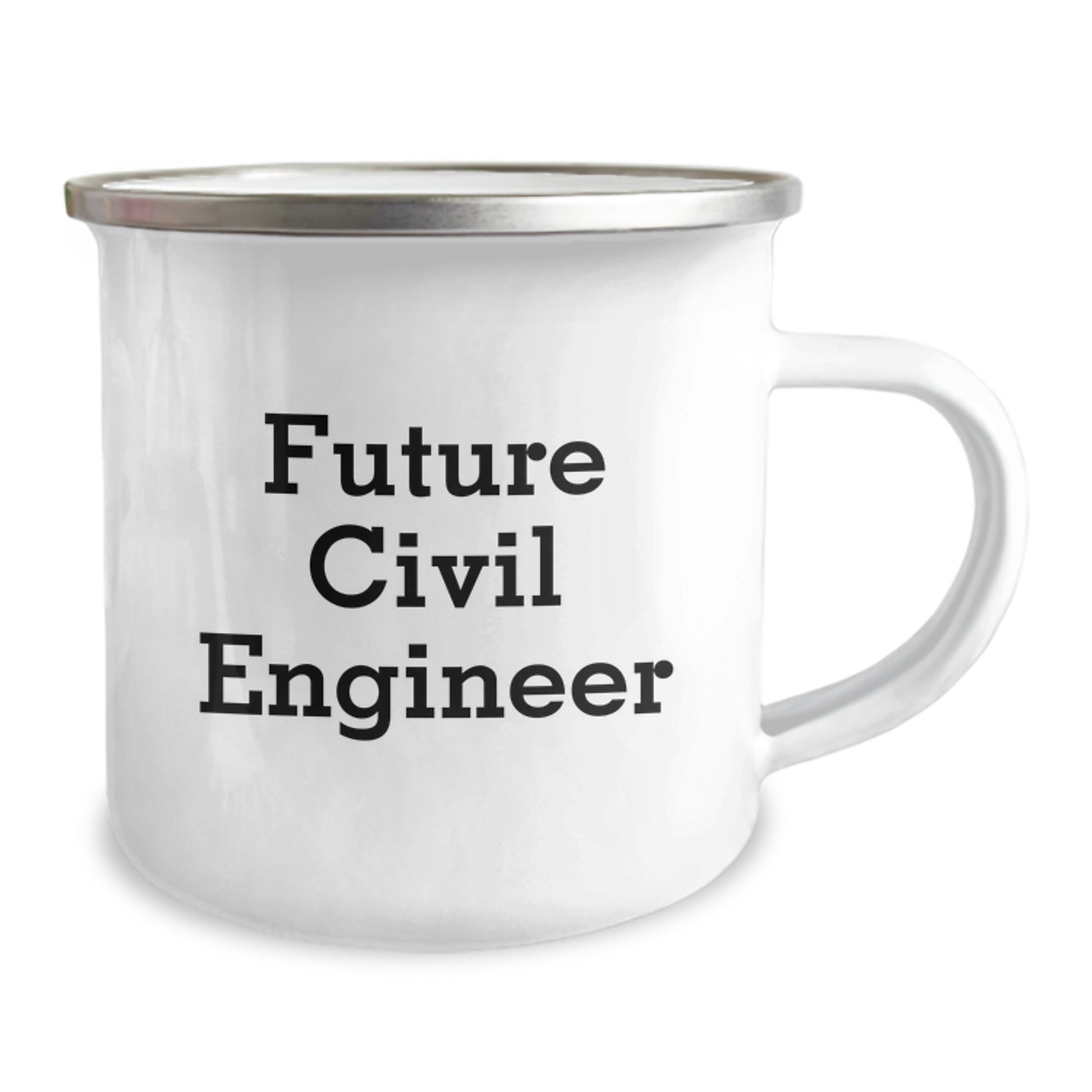 Funny Future Civil Engineer Graduation Unique Gifts for Men, Gifts from Dad, 'Future Civil Engineer, May the Roads Rise Up to Meet You' Camping Mug, 12 oz Stainless Steel with Enamel Finish - Image 2