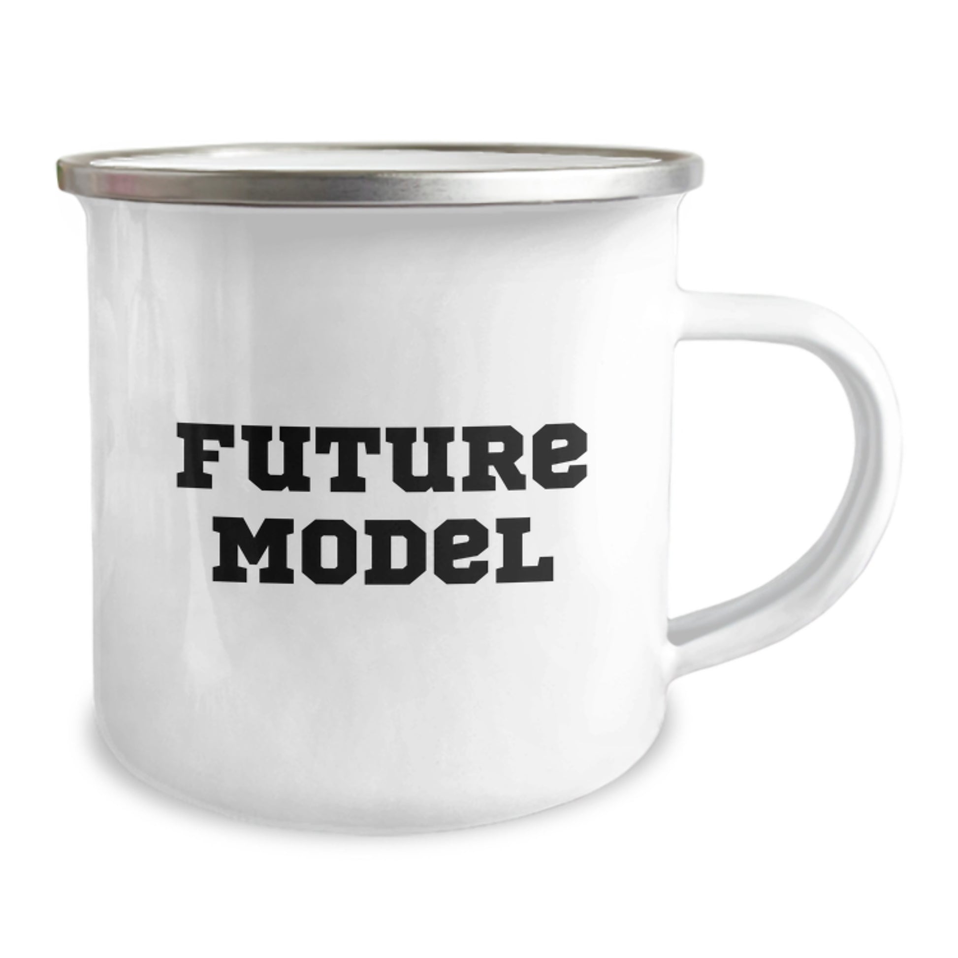 Gifts from Friends and Family - Funny 'You're a Future Model, Keep Shining' 12 oz Stainless Steel Camping Mug for Model Enthusiasts and Graduates - Image 2