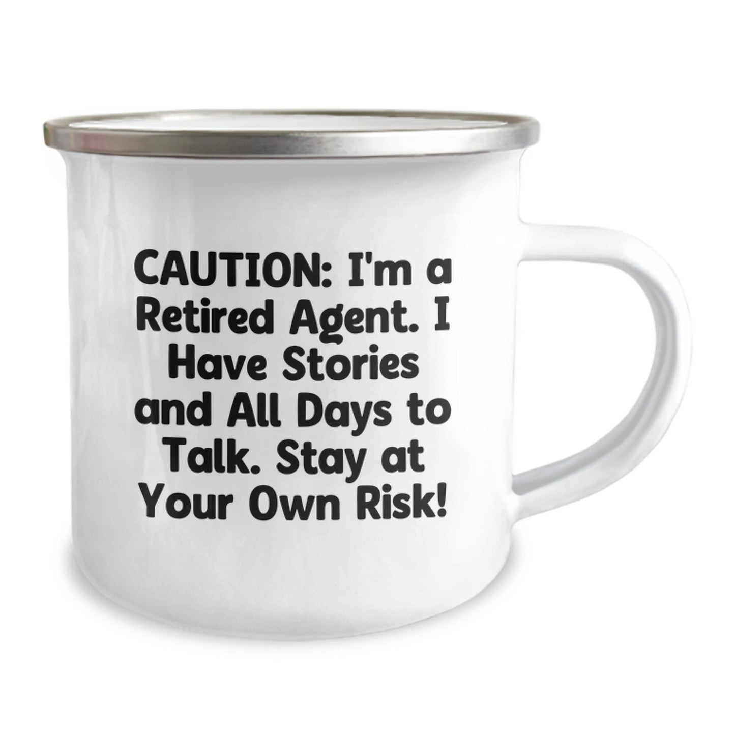 Funny Agent Gifts for Men Valentine's Unique Camping Mugs, Gifts from Friends and Family to Agent, Stay At Your Own Risk! Agent Humor Mug - Image 2