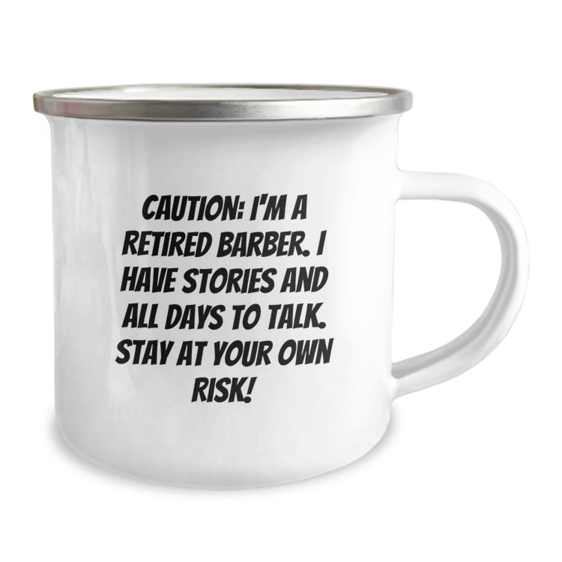 Funny Barber Gifts from Men to Barber Valentine's Unique Camping Mugs with 'I'm A Retired Barber' - Image 2