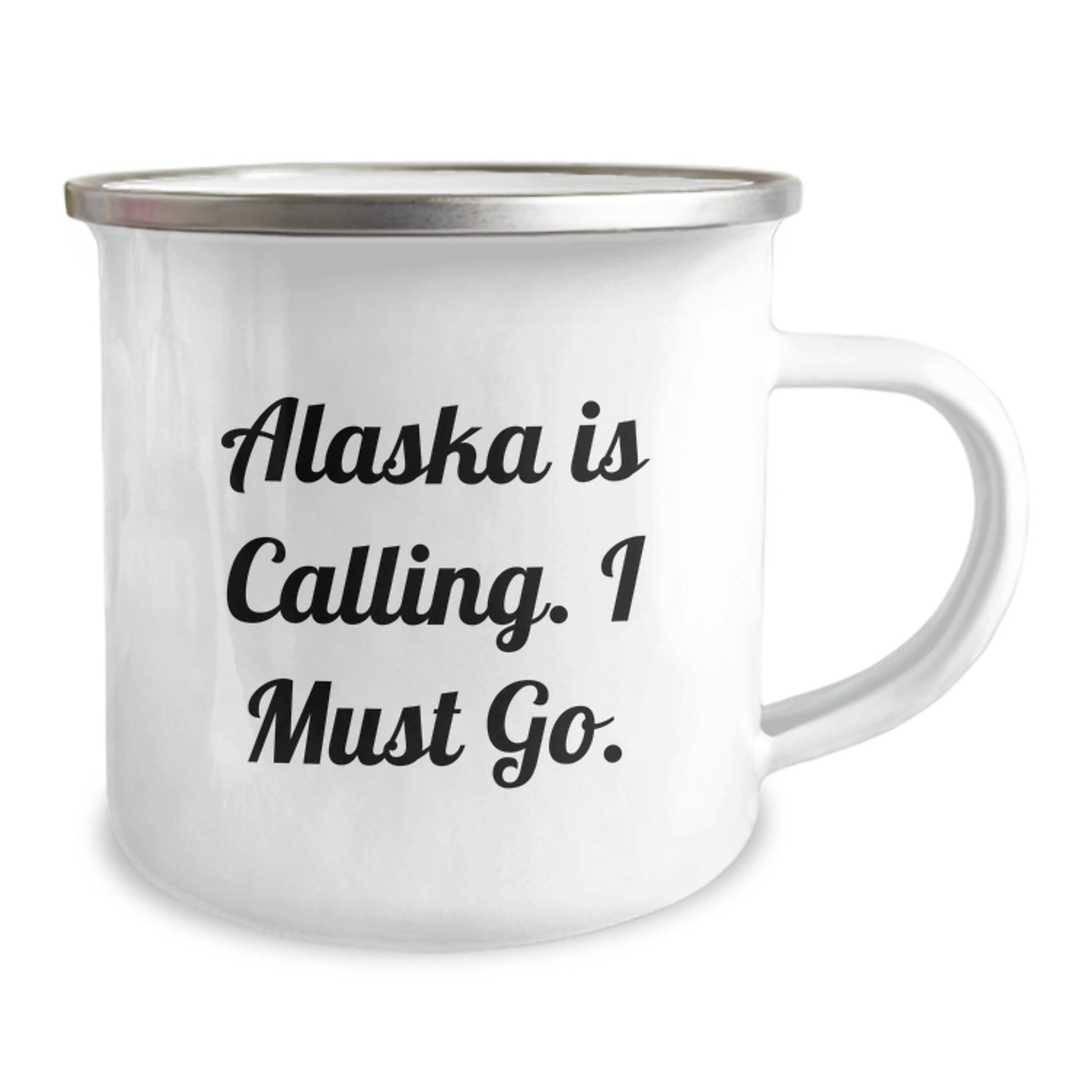 Alaska Camping Mug for Birthday - Funny Quote Gifts from Friends for Men and Women Alaska Enthusiasts, Unique Camping Mugs for Adventure Lovers, 'Alaska Is Calling. I Must Go.' - Image 2